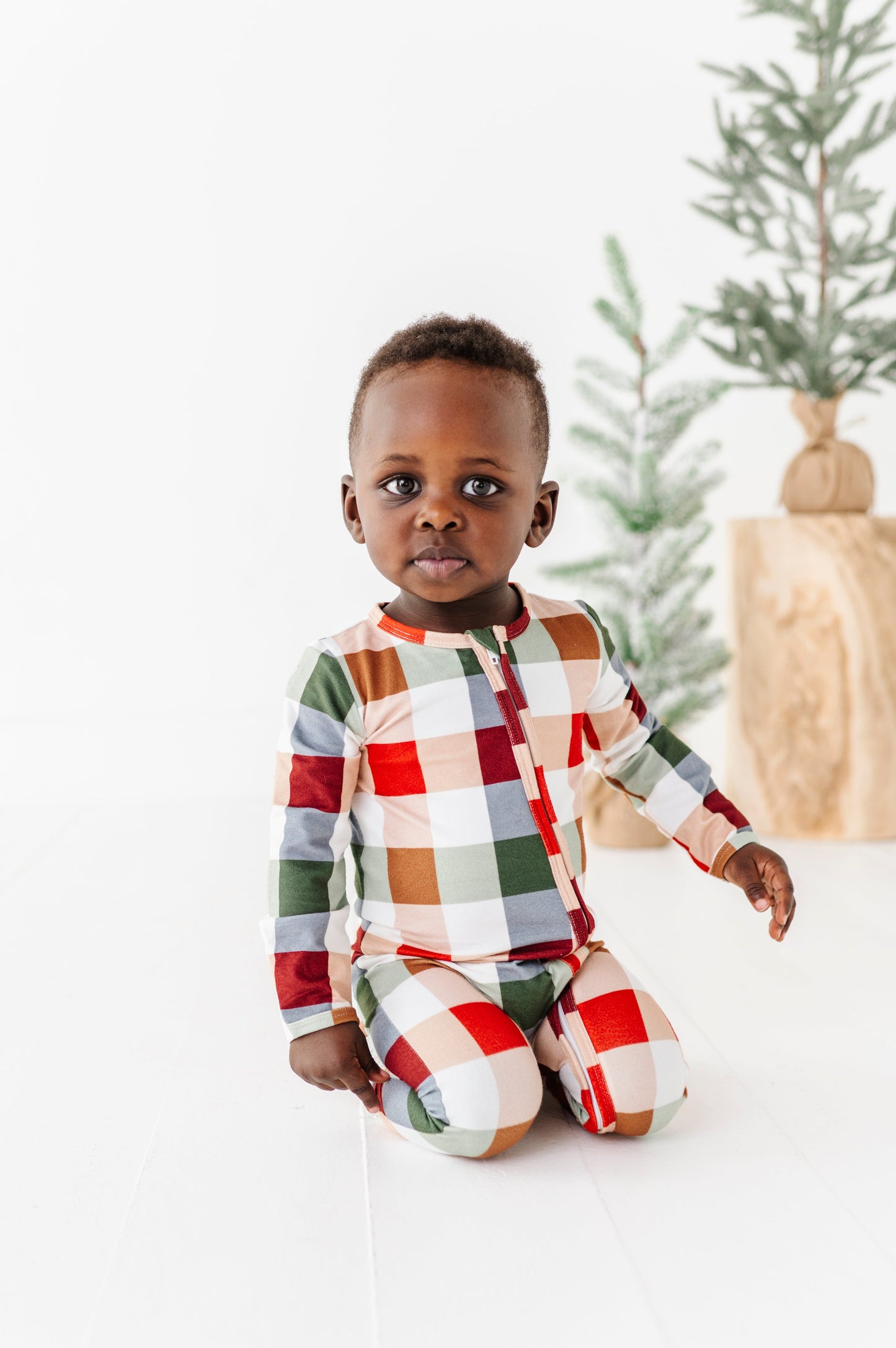 Holiday Plaid | ZIP ROMPER