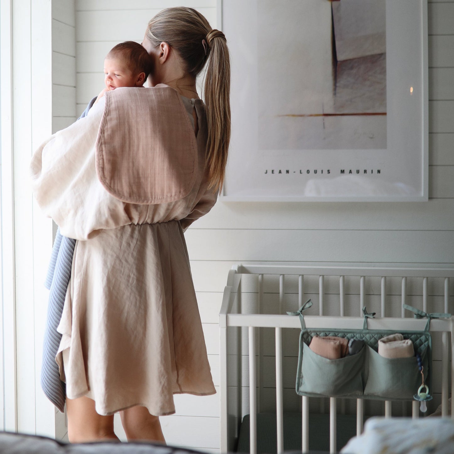 Organic Cotton Muslin Burp Cloth (2-Pack)-Multiple Color Options