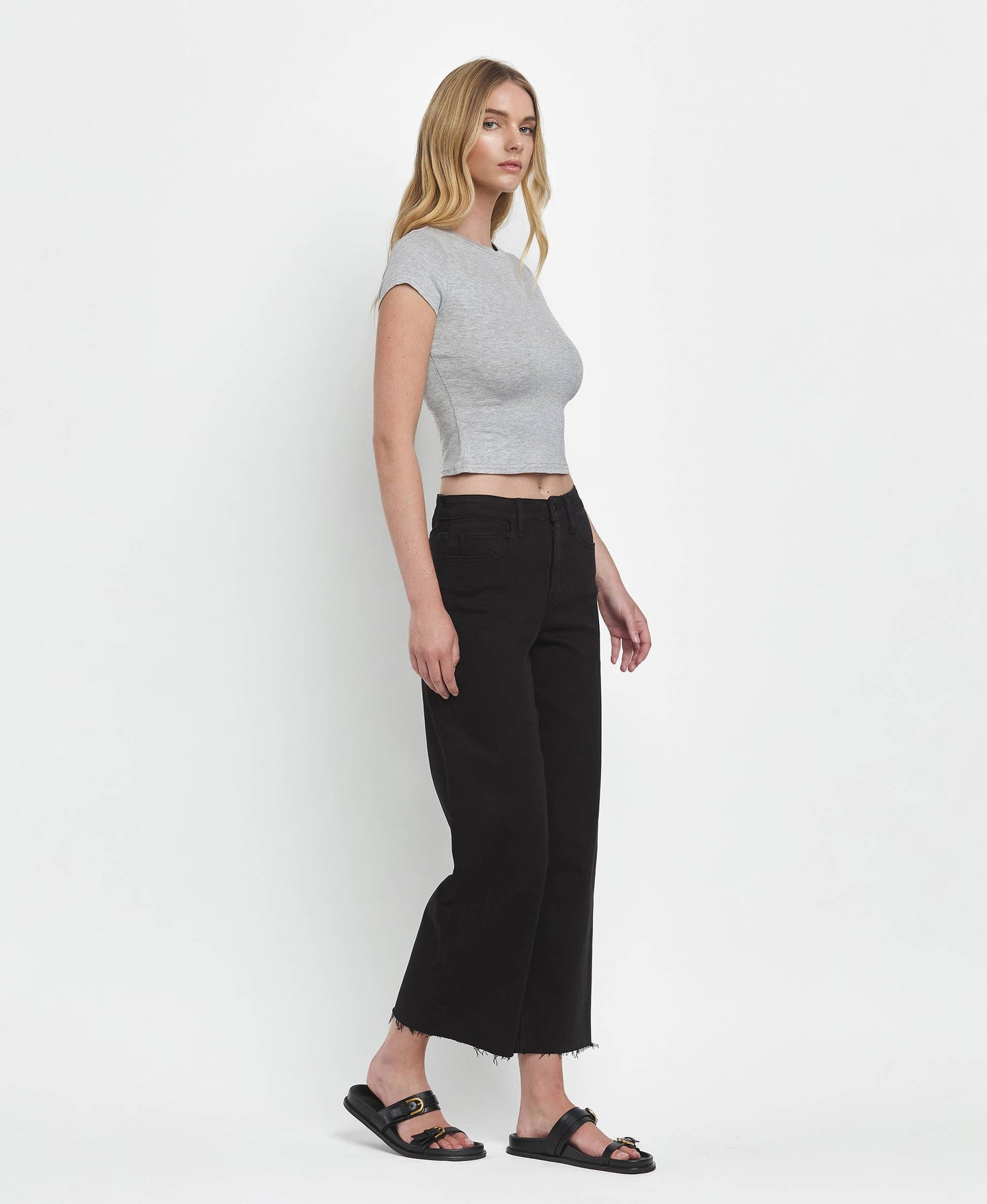Olivia Crop Wide Leg Jeans