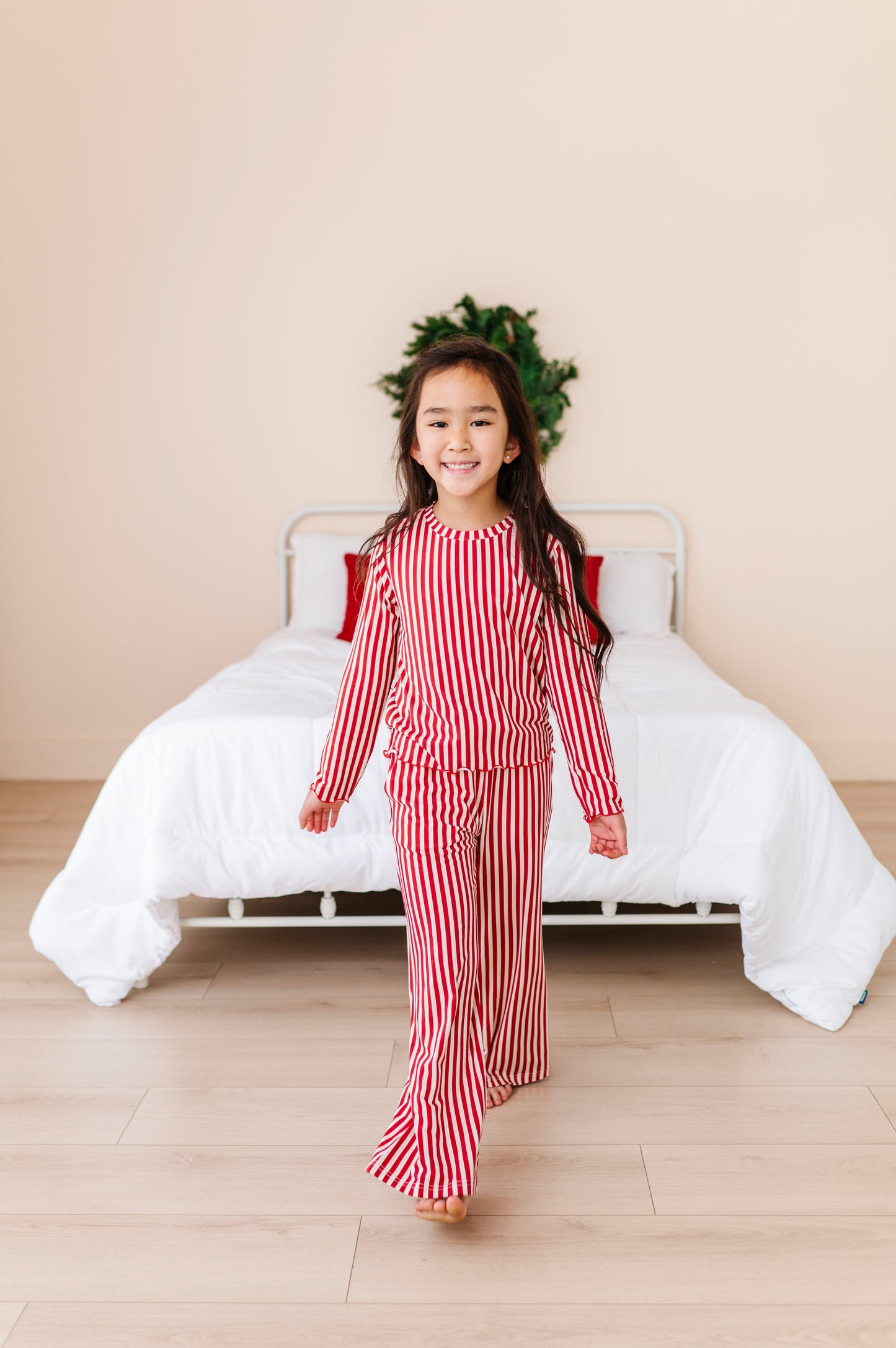 Red Stripes | GIRLS WIDE-LEG PAJAMA SET