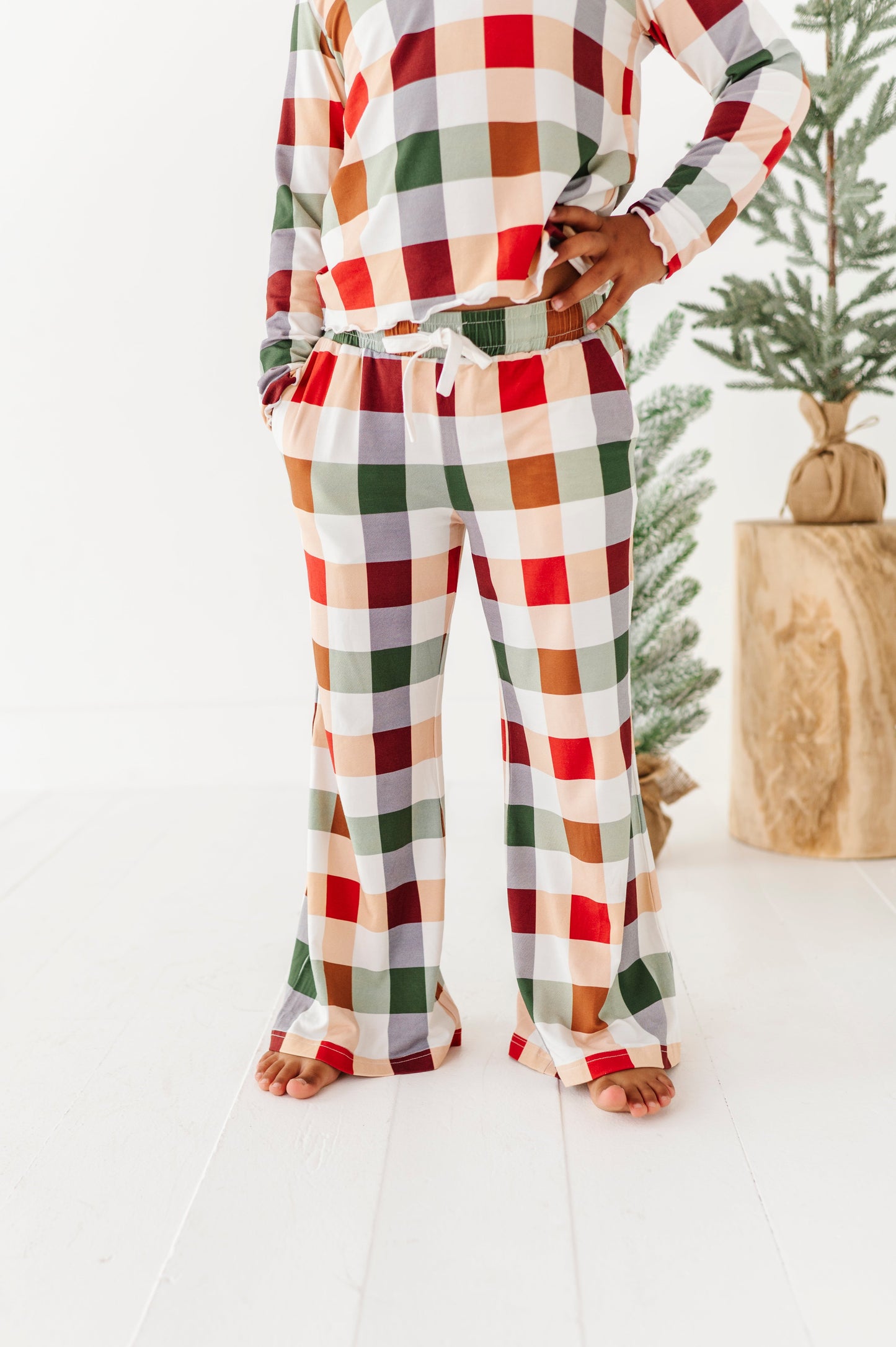 Holiday Plaid | GIRLS WIDE-LEG SET