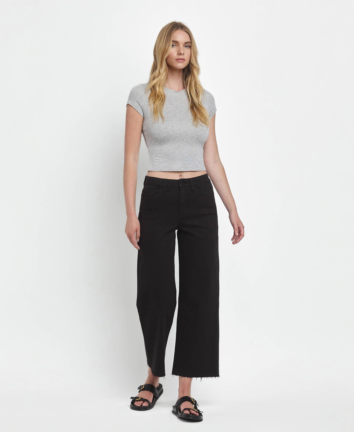Olivia Crop Wide Leg Jeans