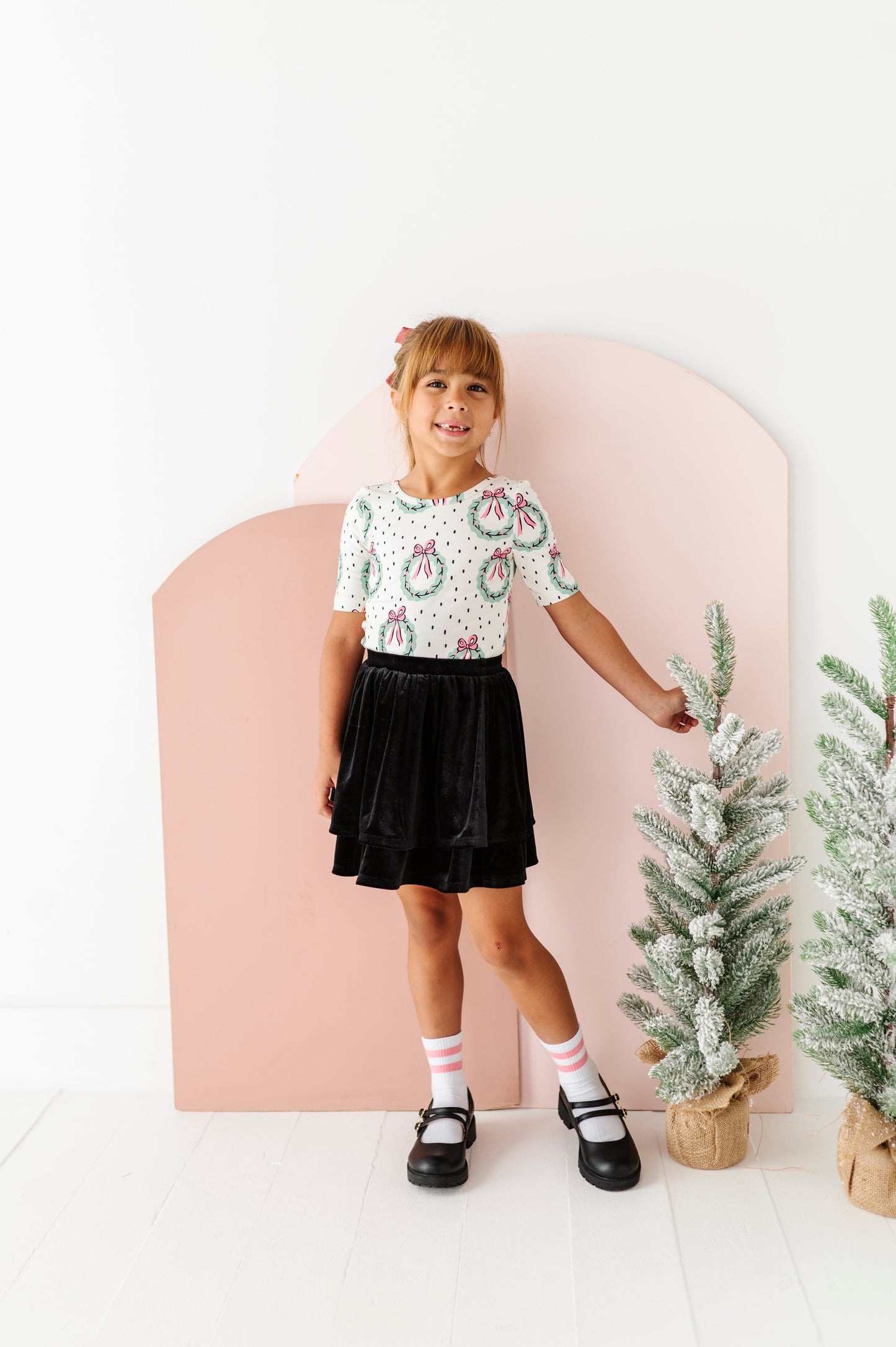 Girly Wreath Scoop Back Tee