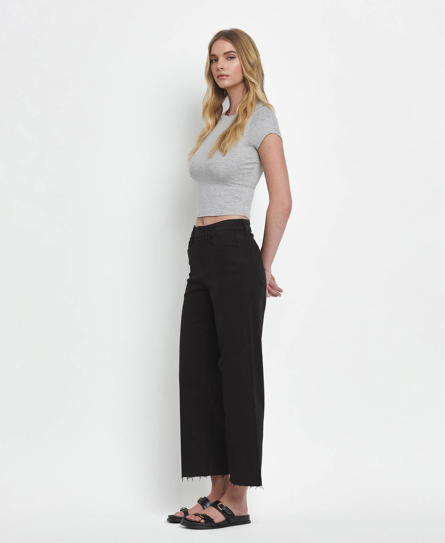Olivia Crop Wide Leg Jeans