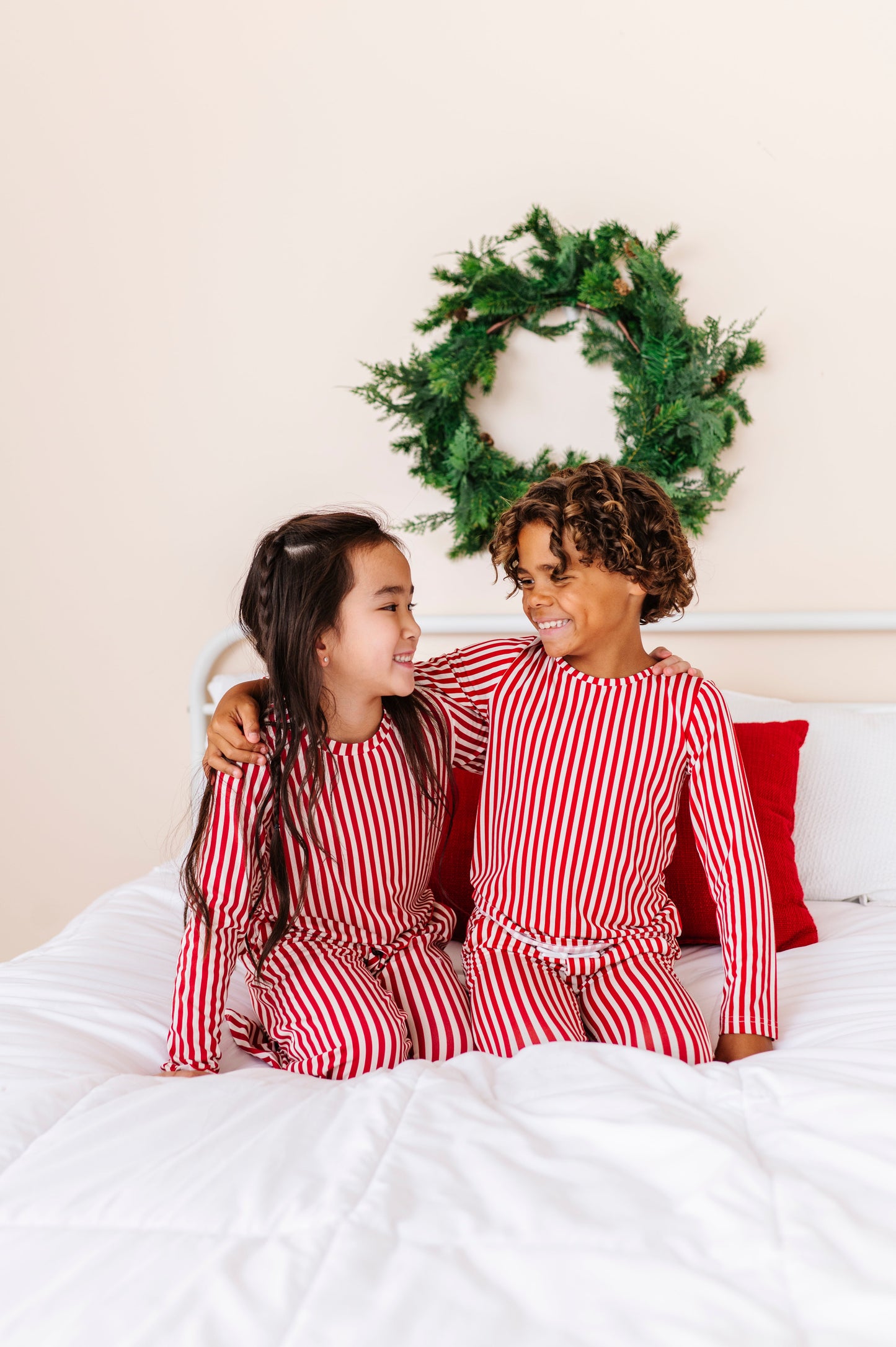 Red Stripes | GIRLS WIDE-LEG PAJAMA SET