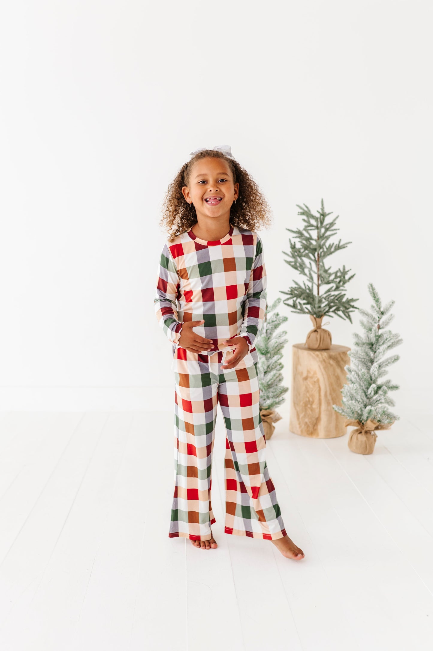 Holiday Plaid | GIRLS WIDE-LEG SET