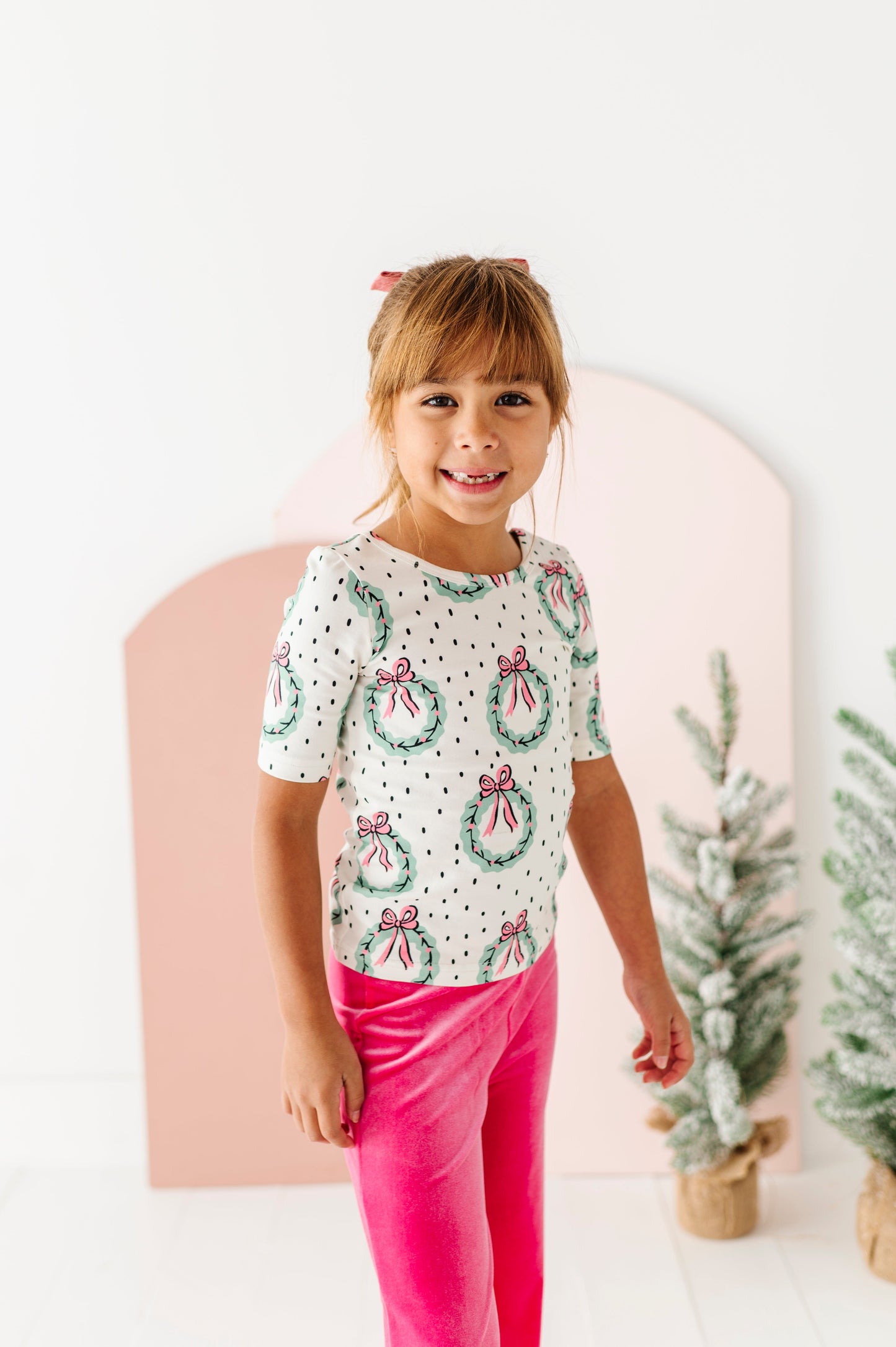 Girly Wreath Scoop Back Tee