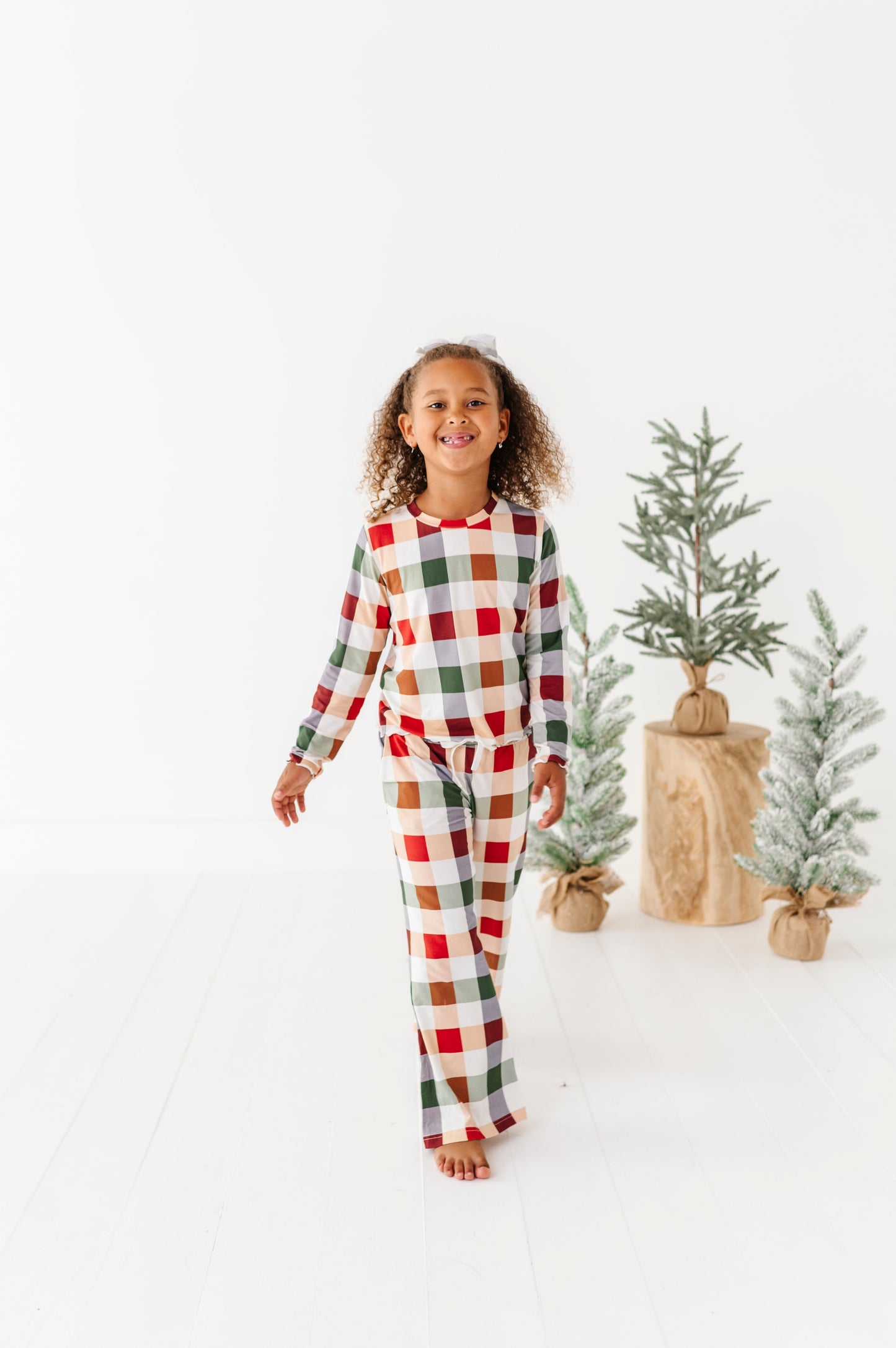 Holiday Plaid | GIRLS WIDE-LEG SET