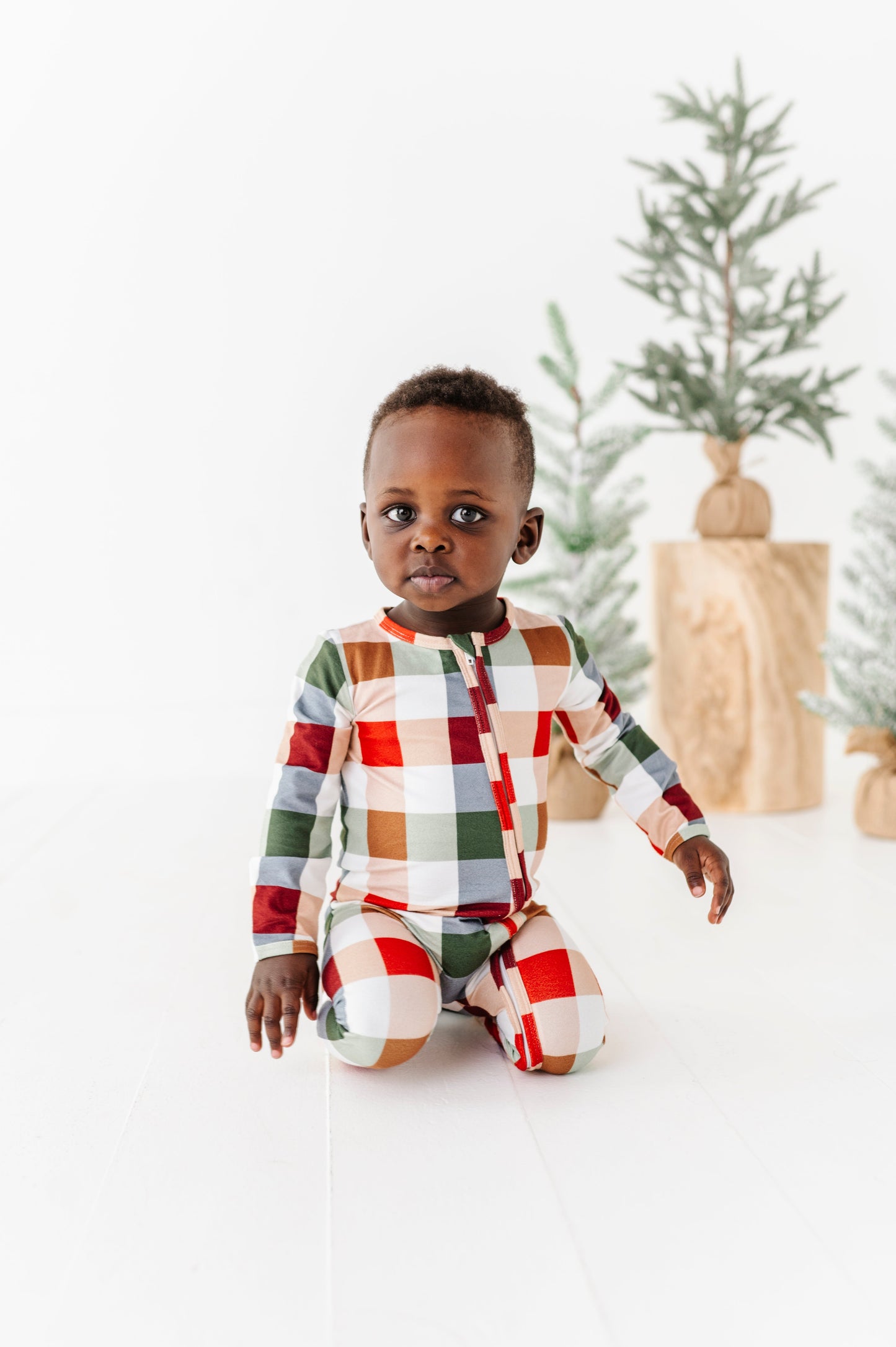 Holiday Plaid | ZIP ROMPER