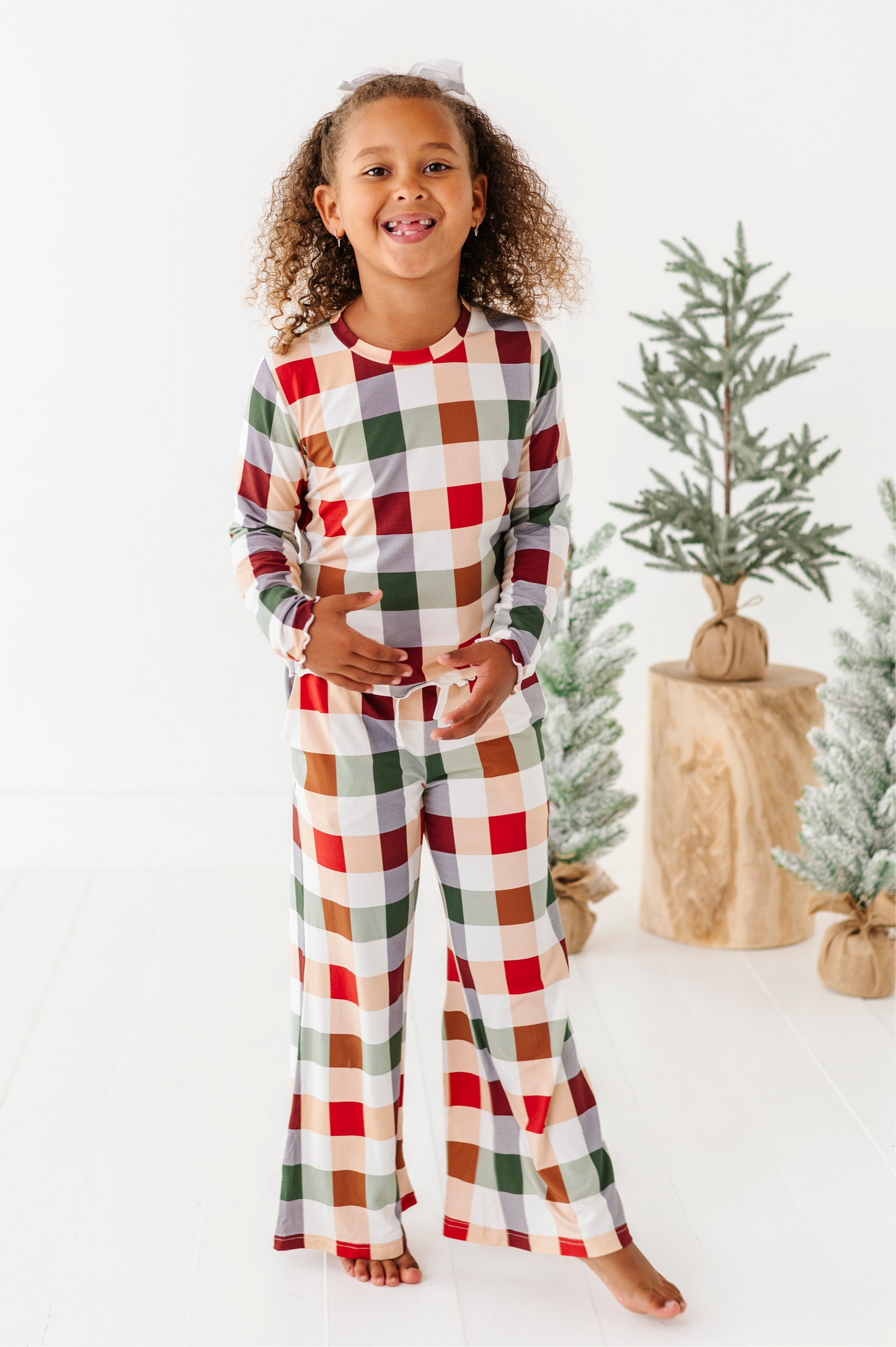 Holiday Plaid | GIRLS WIDE-LEG SET