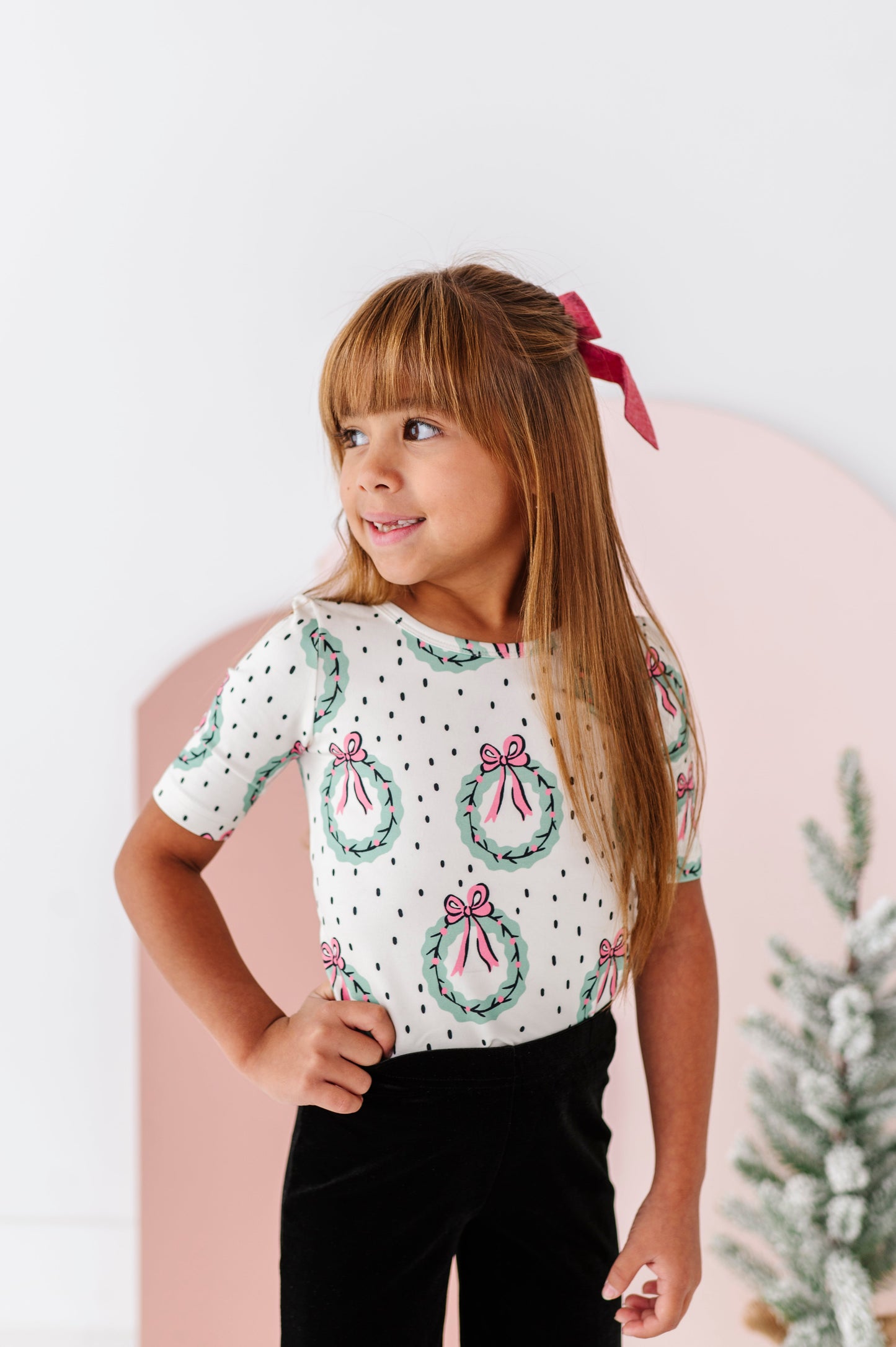 Girly Wreath Scoop Back Tee