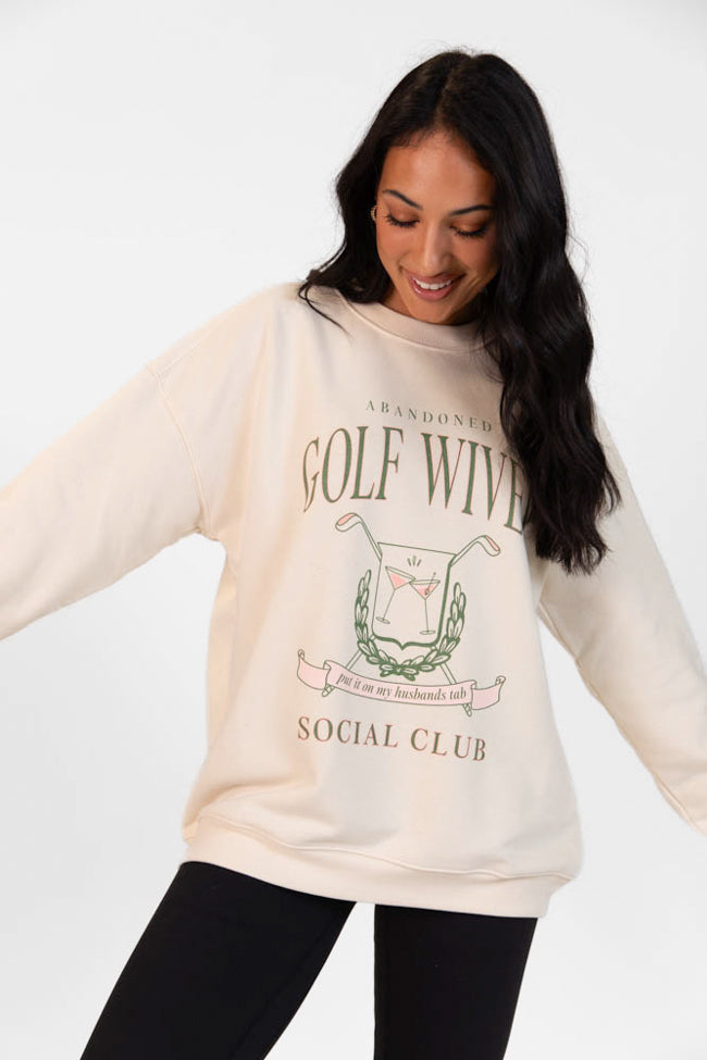 Golf Wives Cream Graphic Sweatshirt