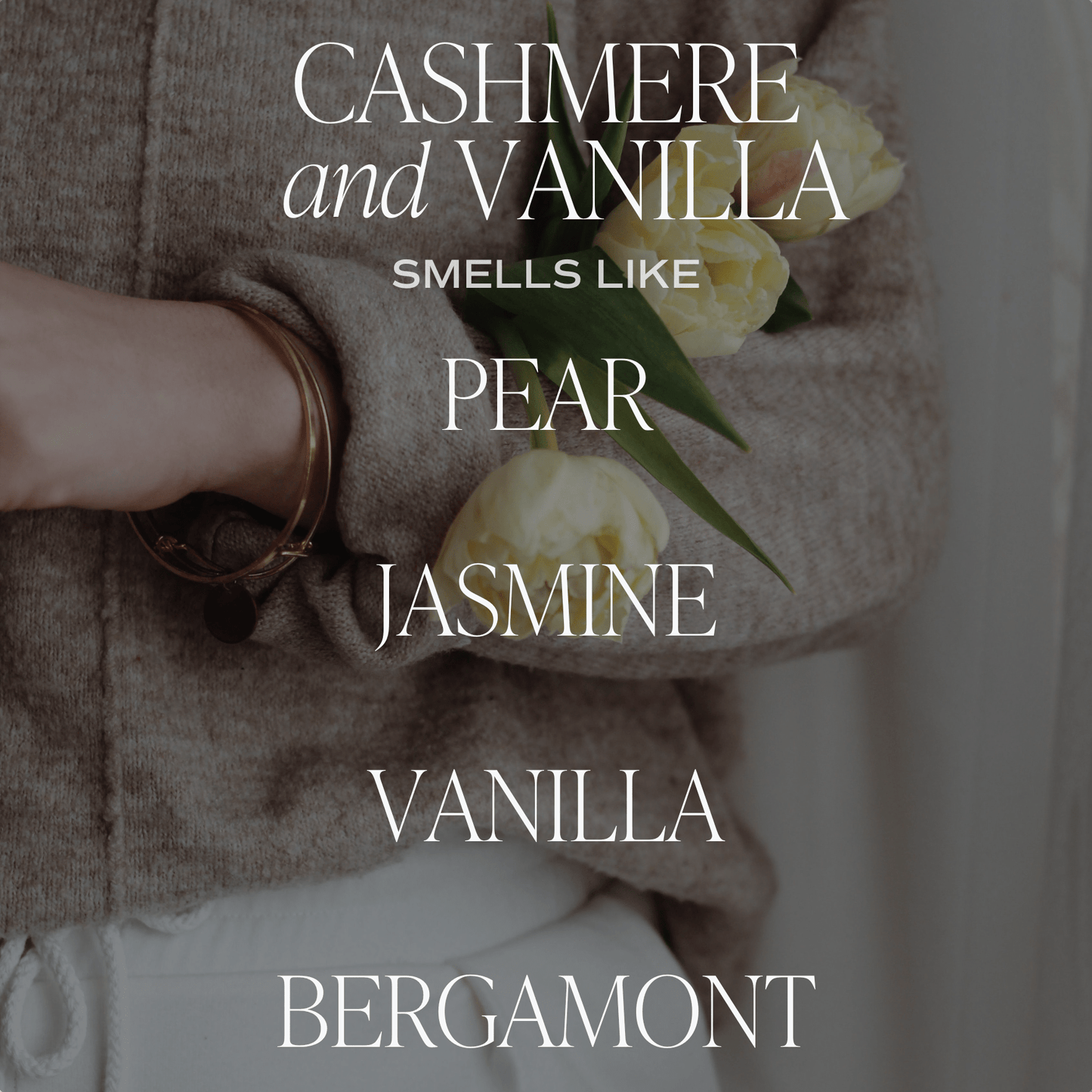 Cashmere and Vanilla Soy Candle - Tinted Glass Jar - 12 oz