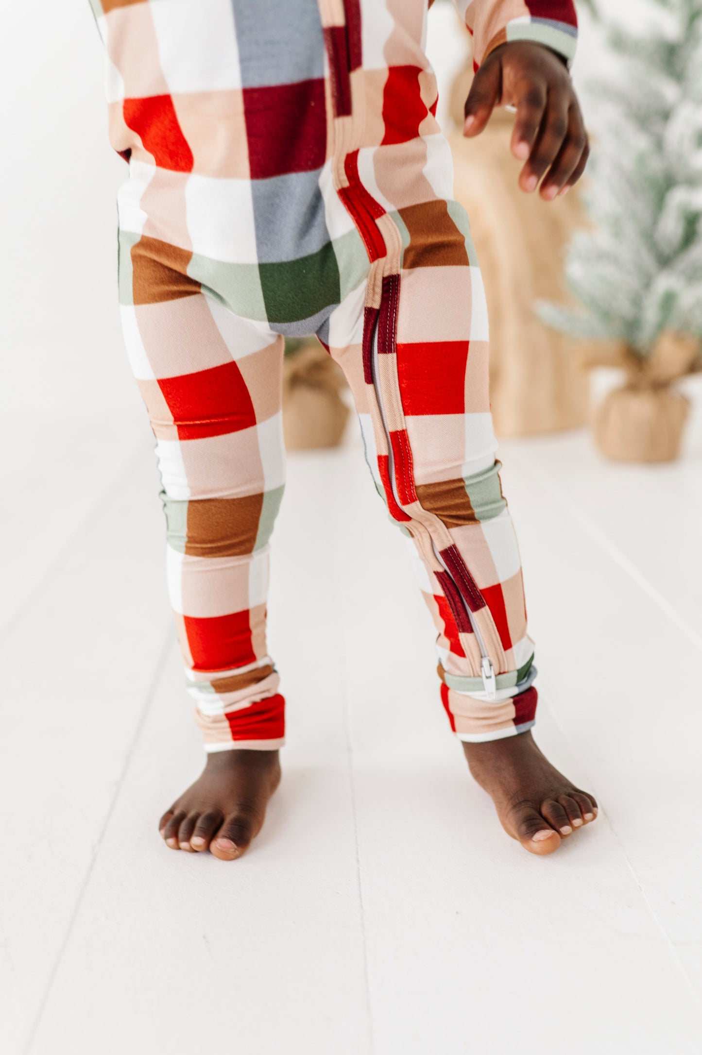 Holiday Plaid | ZIP ROMPER