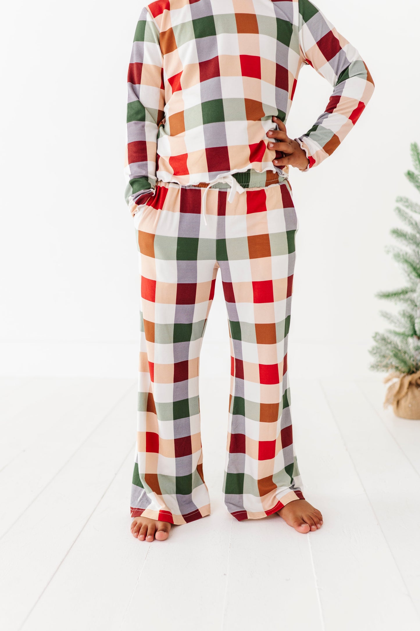 Holiday Plaid | GIRLS WIDE-LEG SET