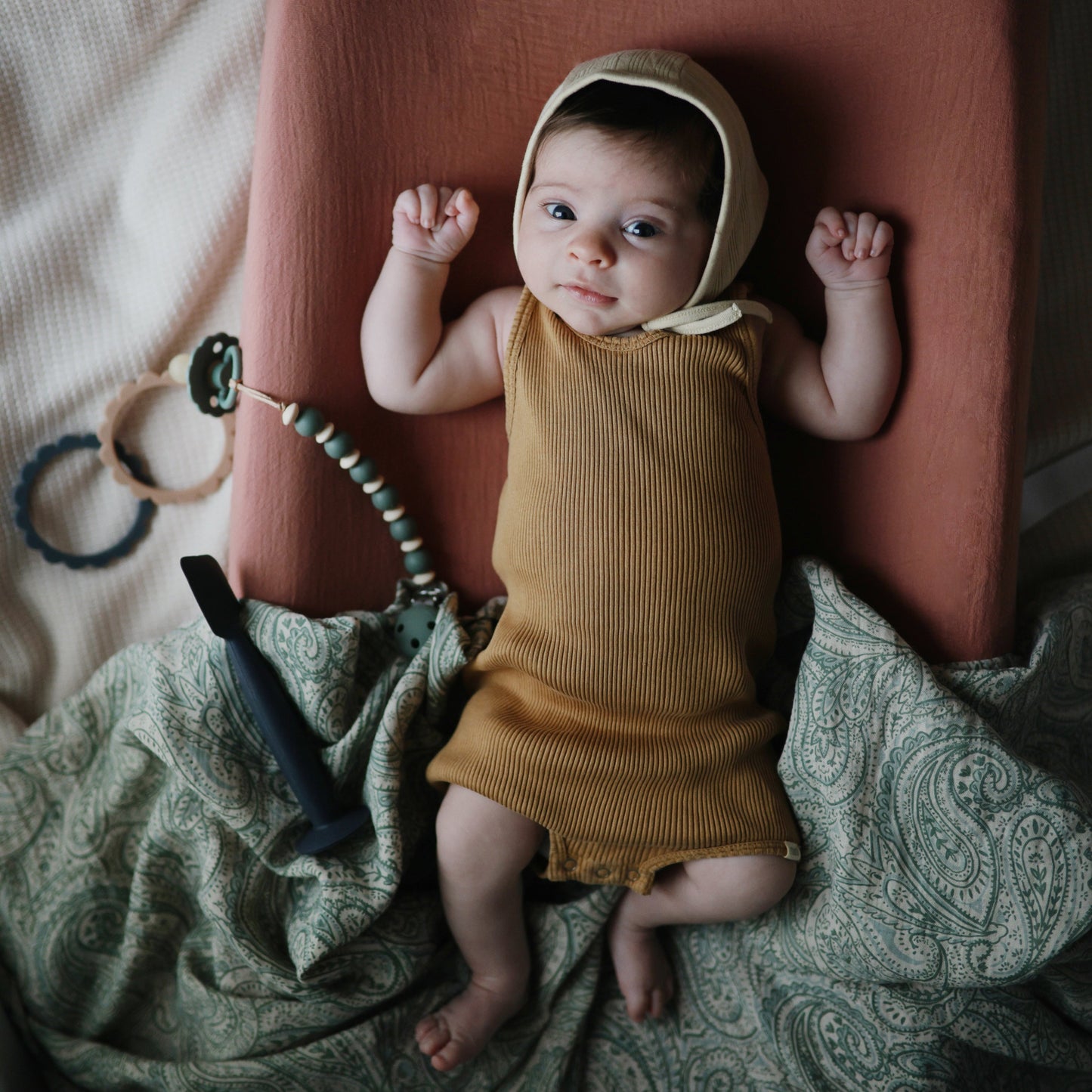 Organic Cotton Muslin Swaddle Blanket- Multiple Color Options