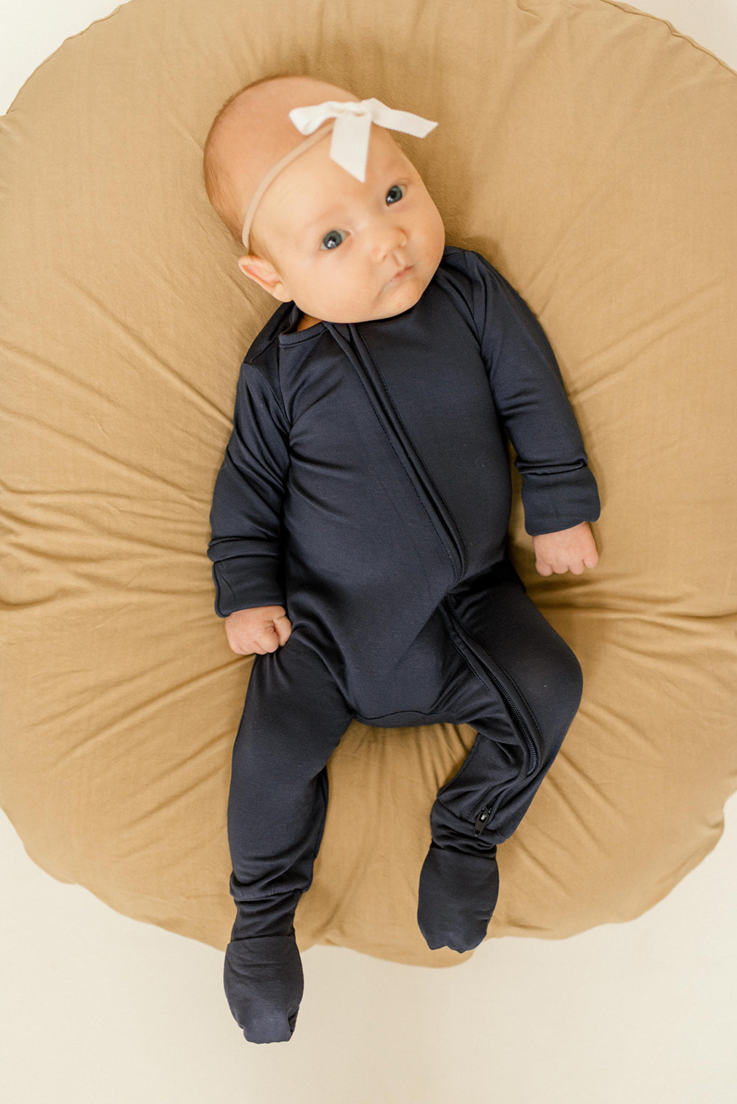 Navy Blue Bamboo Convertible Jumpsuit (0-3 Months)