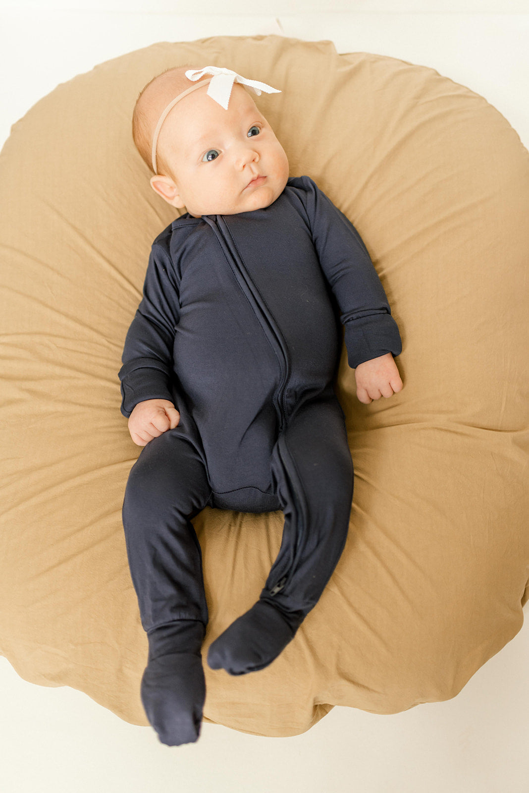 Navy Blue Bamboo Convertible Jumpsuit (0-3 Months)