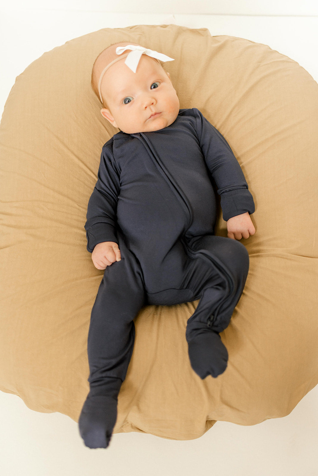Navy Blue Bamboo Convertible Jumpsuit (0-3 Months)