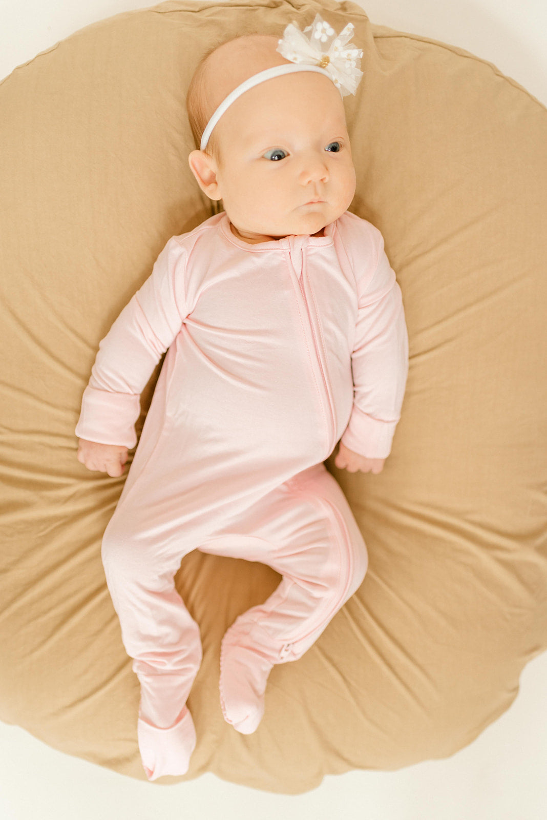 Baby Pink Bamboo Convertible Jumpsuit (0-3 Months)