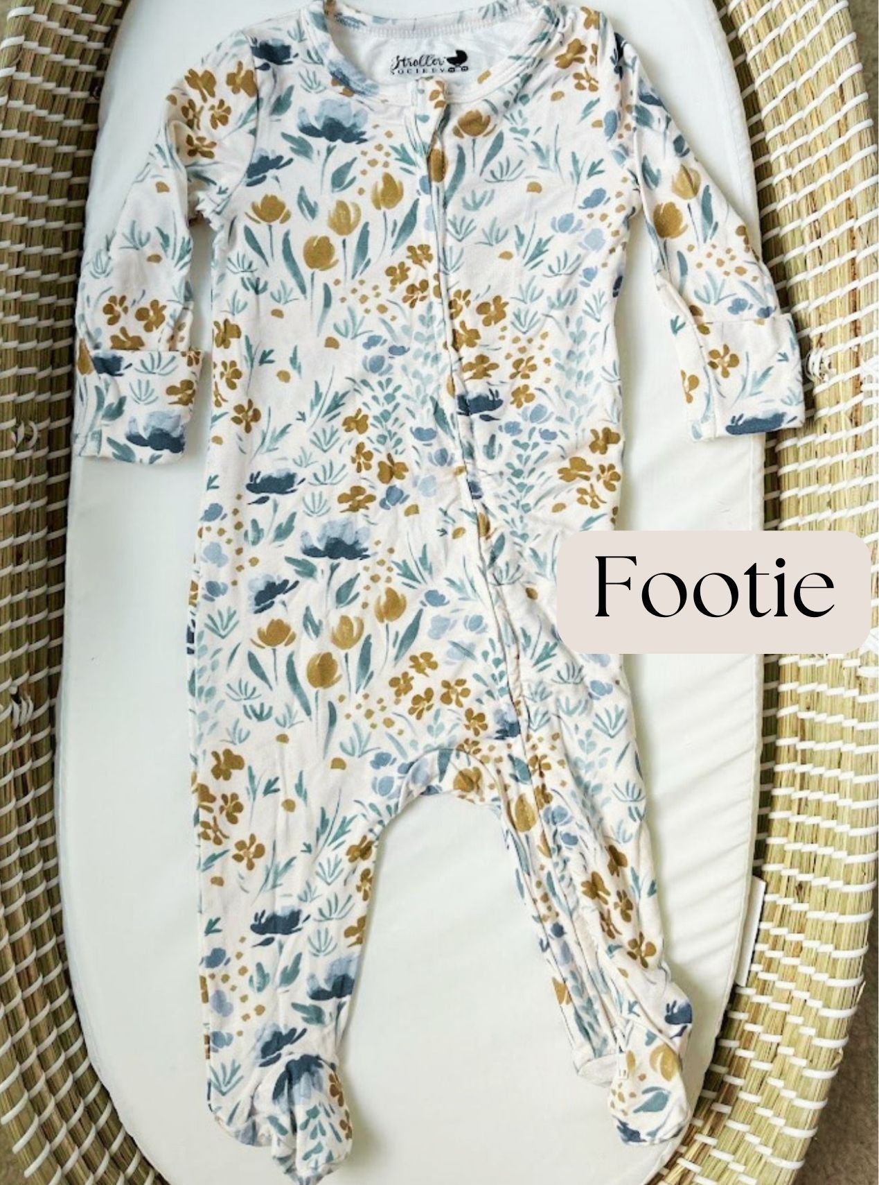 Fall Floral Baby Bamboo Pajamas- Multiple Style Options