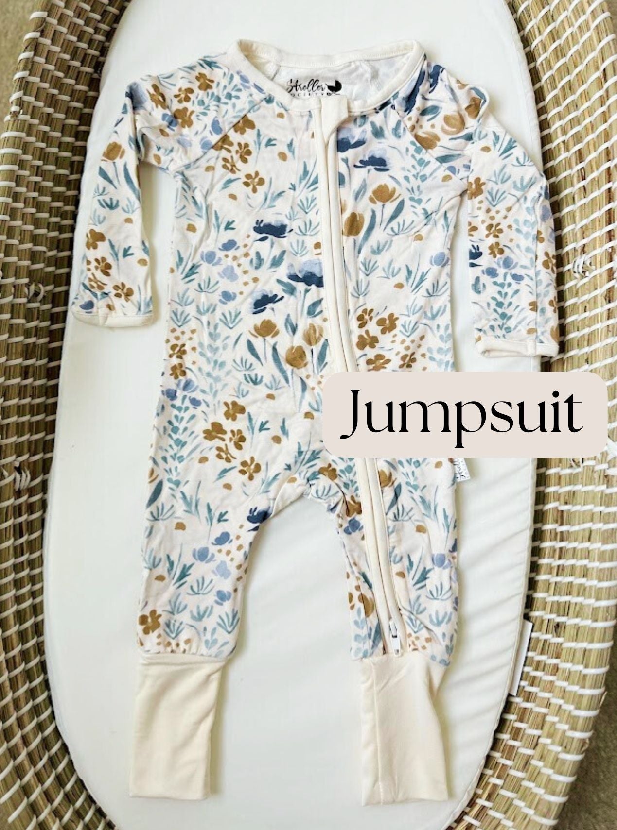 Fall Floral Baby Bamboo Pajamas- Multiple Style Options
