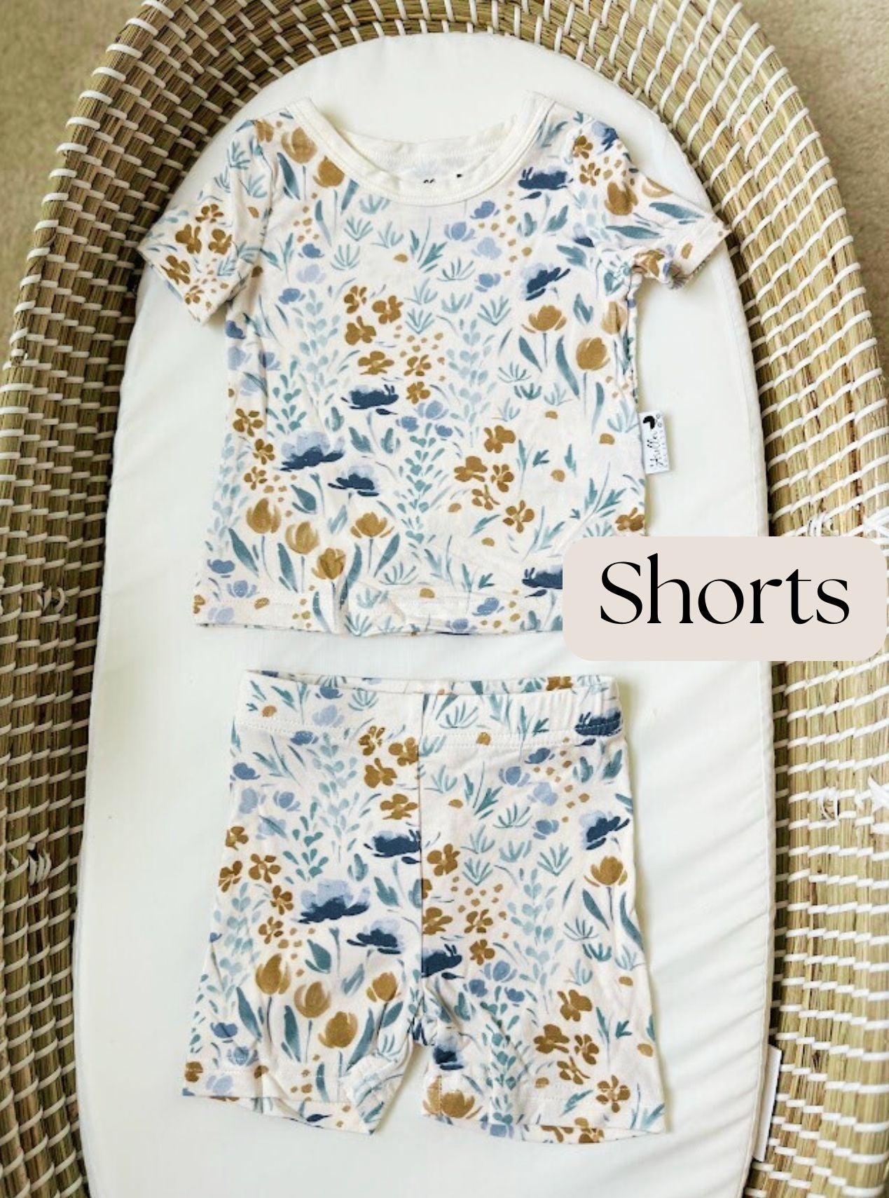 Fall Floral Baby Bamboo Pajamas- Multiple Style Options