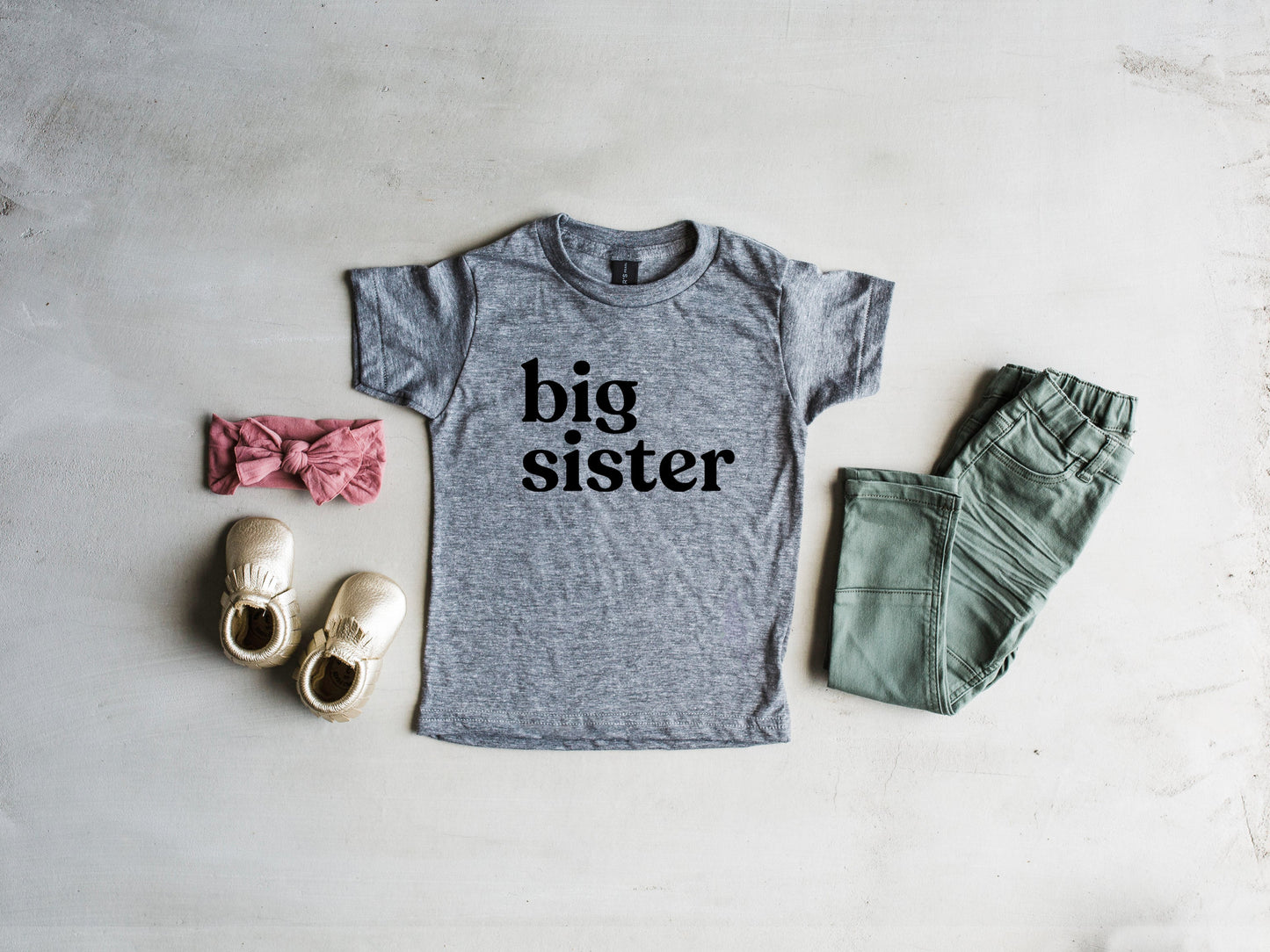 Big Sister Modern Baby and Kids Tee- 2 Colors