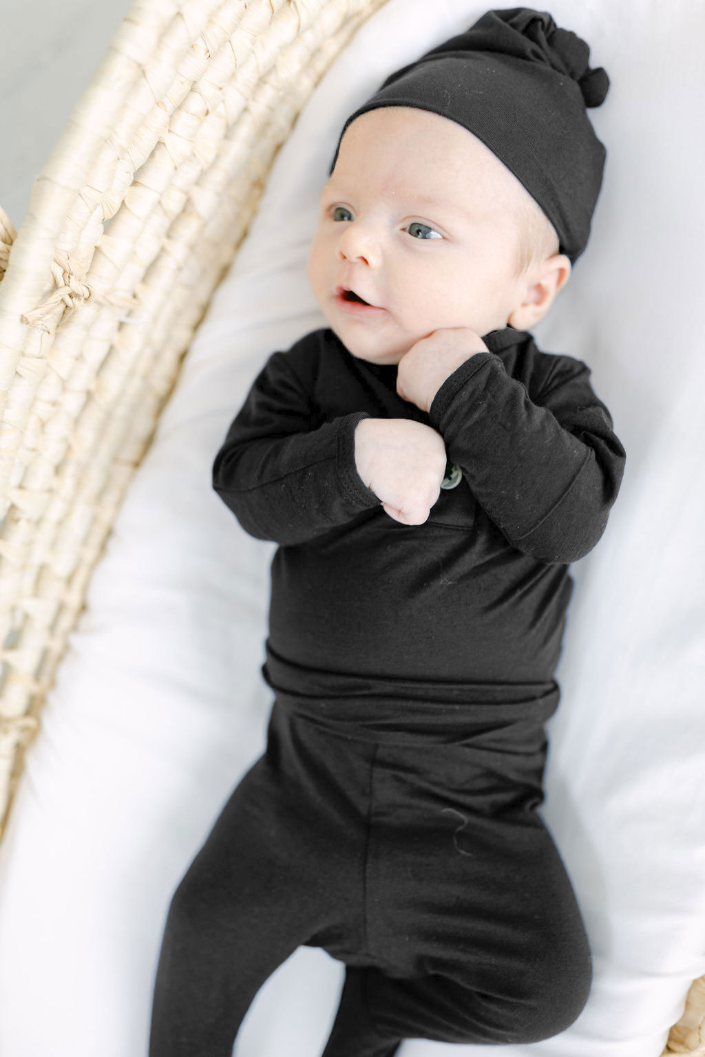 Black Baby Outfit With Hat Option (Newborn-12 months sizes)