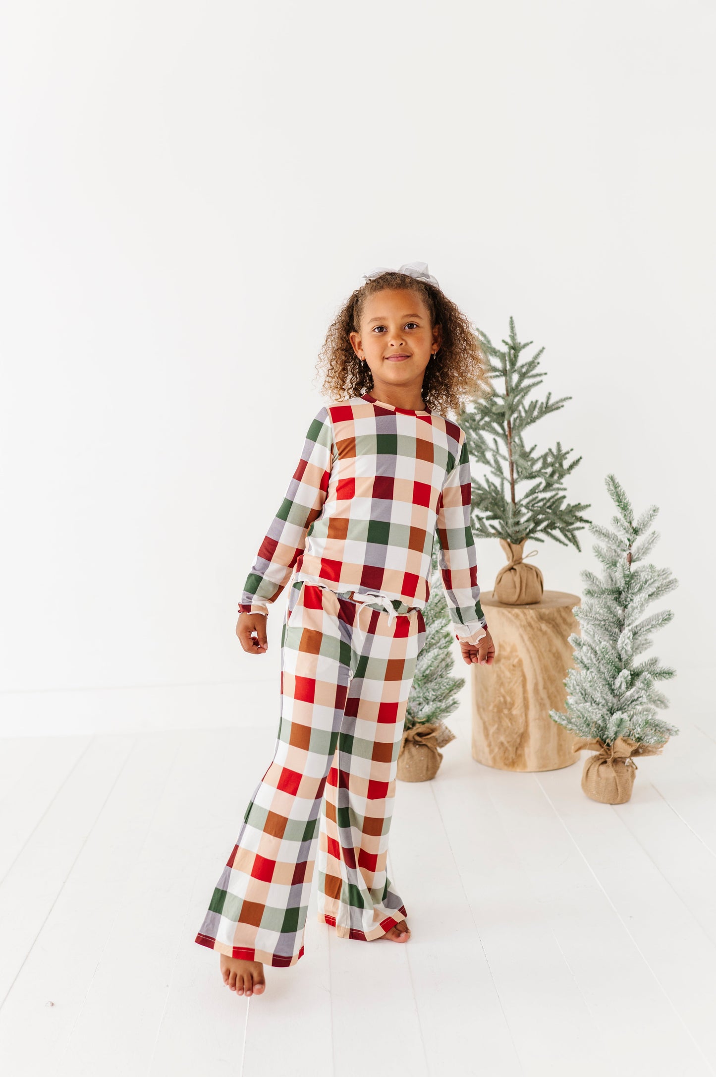 Holiday Plaid | GIRLS WIDE-LEG SET