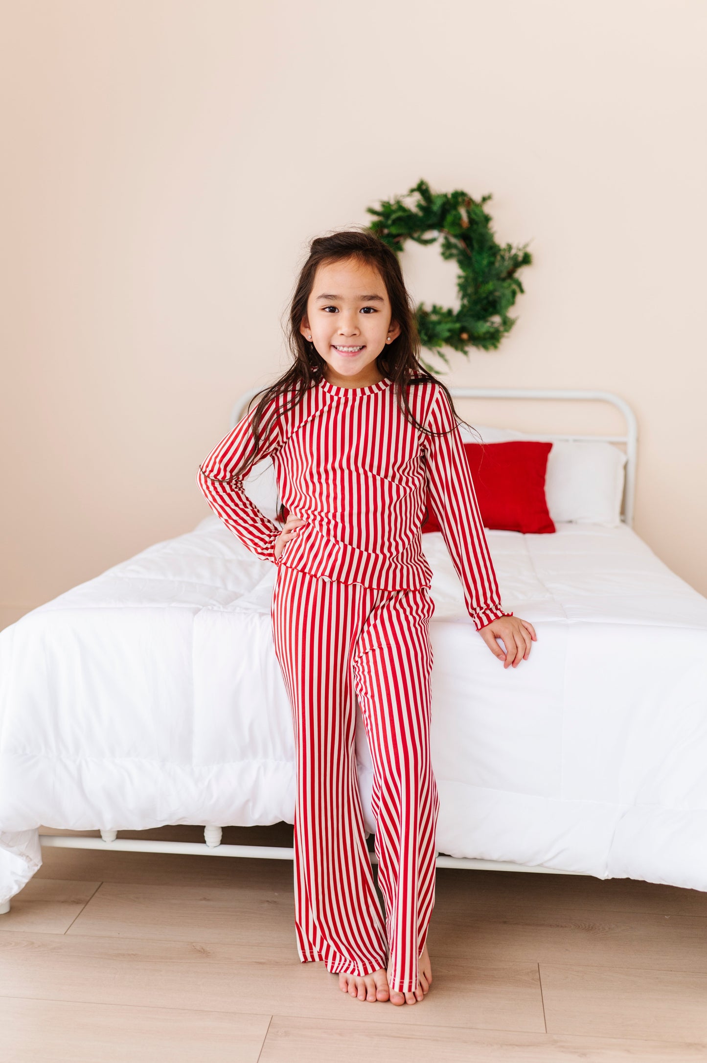 Red Stripes | GIRLS WIDE-LEG PAJAMA SET