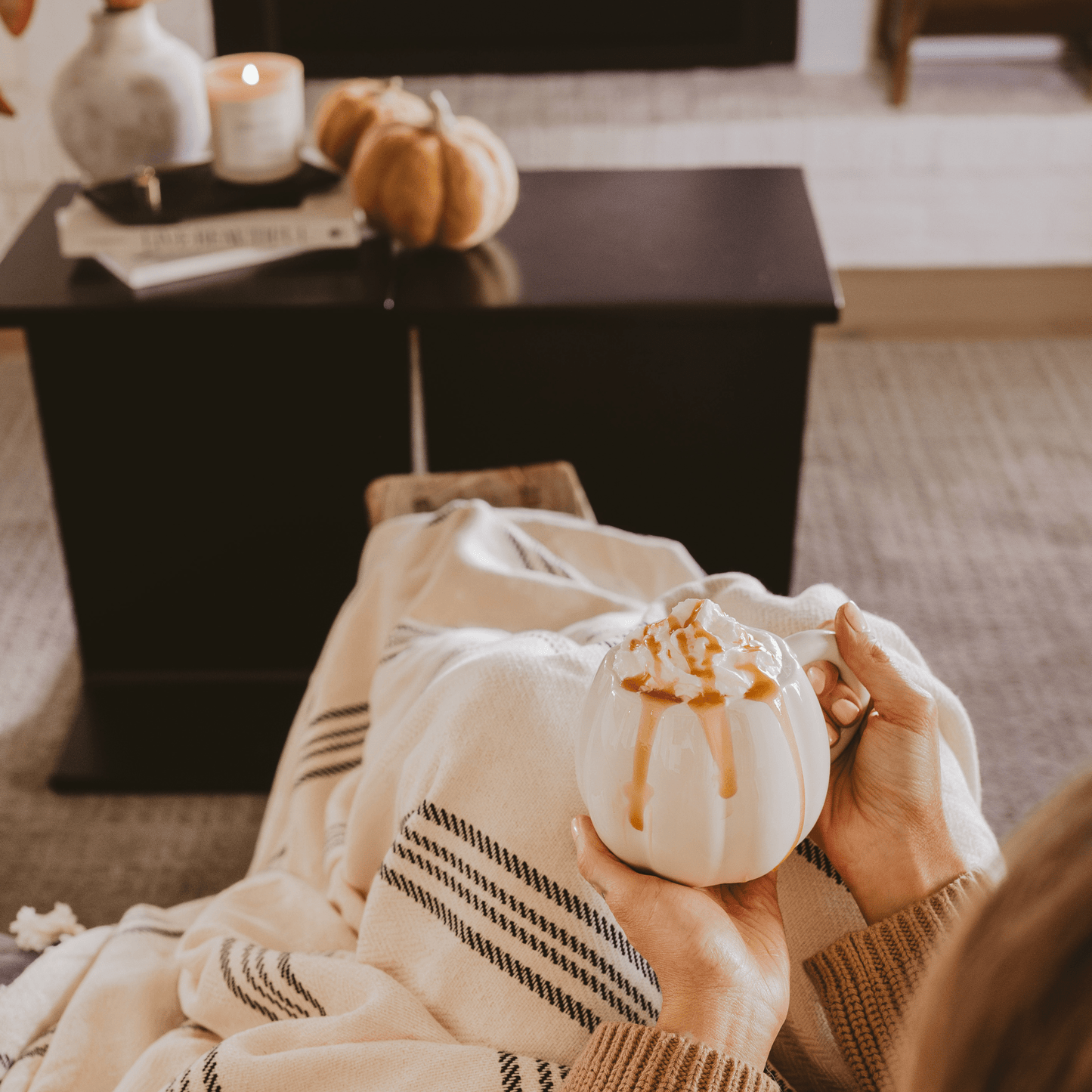Cream Pumpkin 19oz. Figurine Coffee Mug