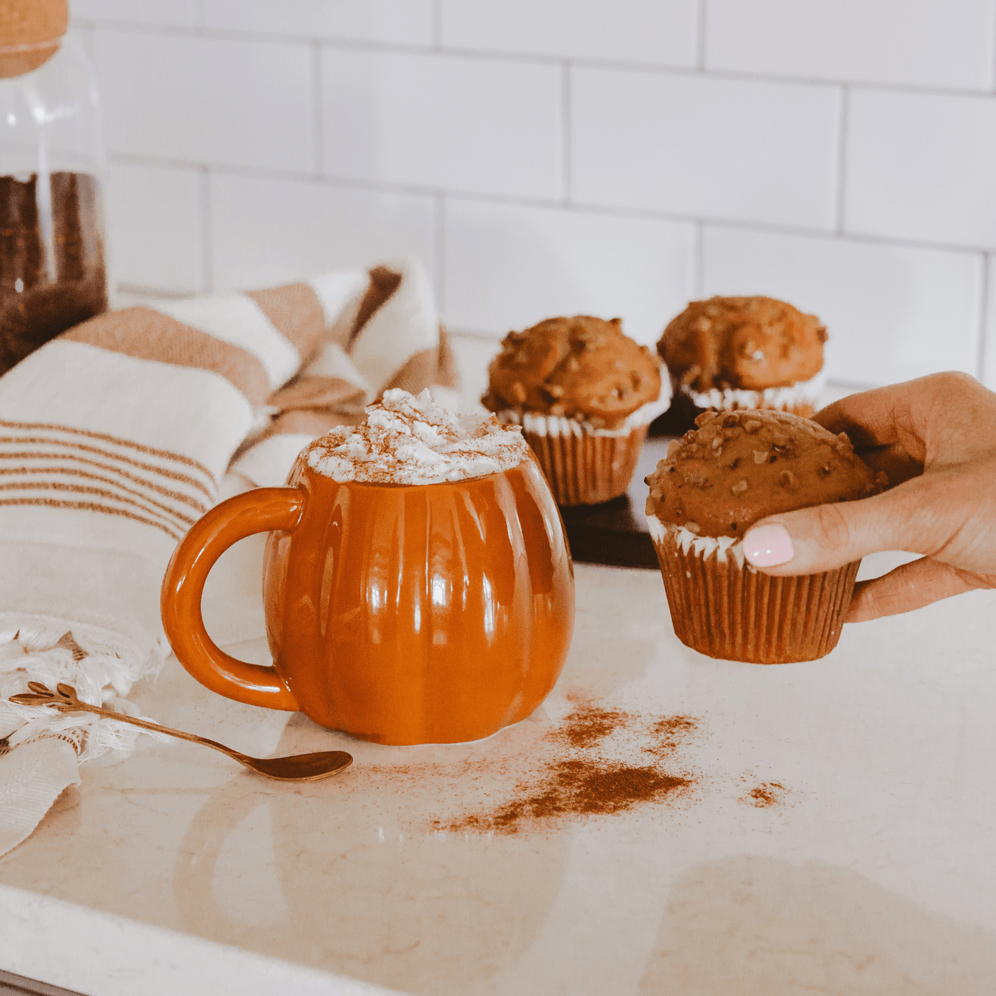 Orange Pumpkin 19oz. Figurine Coffee Mug