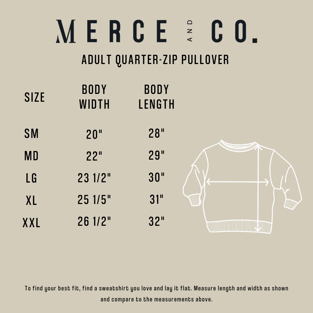 Mama Embroidered Cursive Quarter Zip