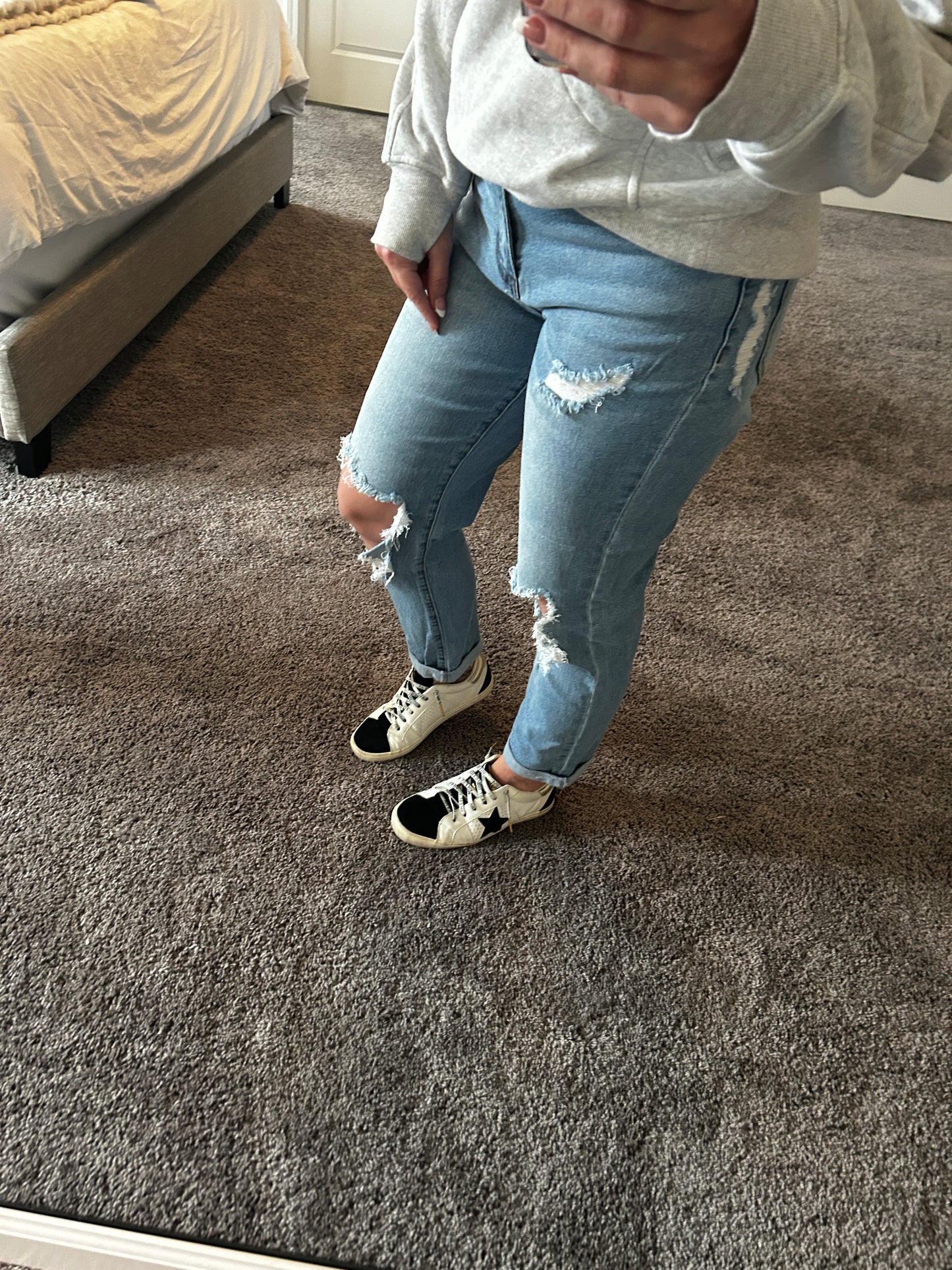 Carly Distressed Mom Jeans