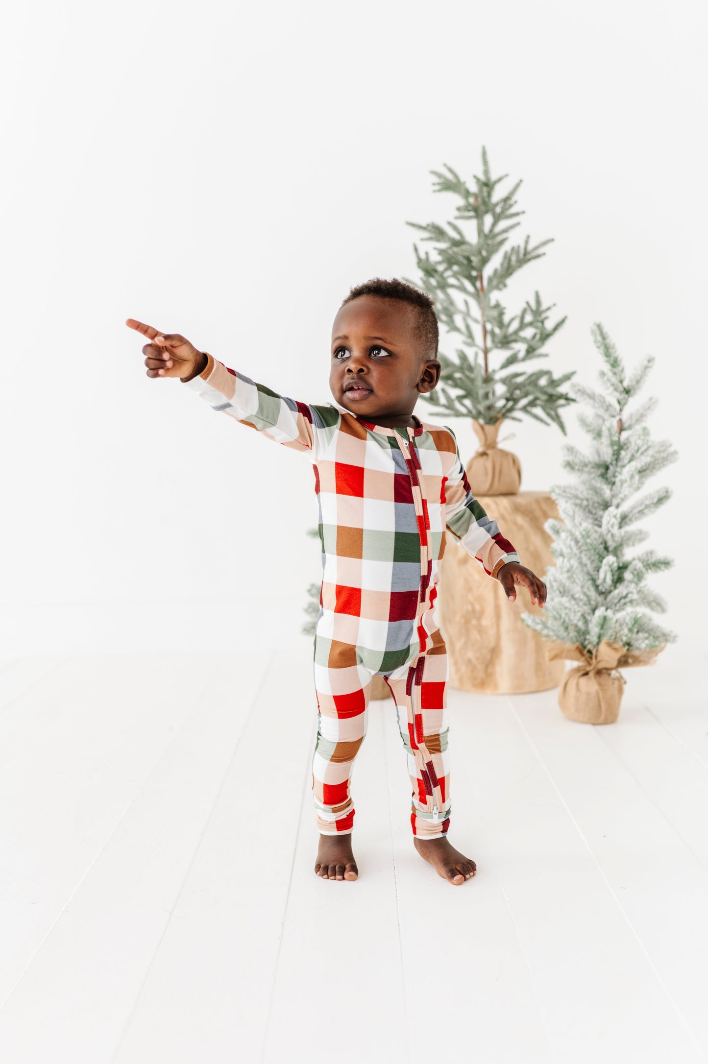 Holiday Plaid | ZIP ROMPER