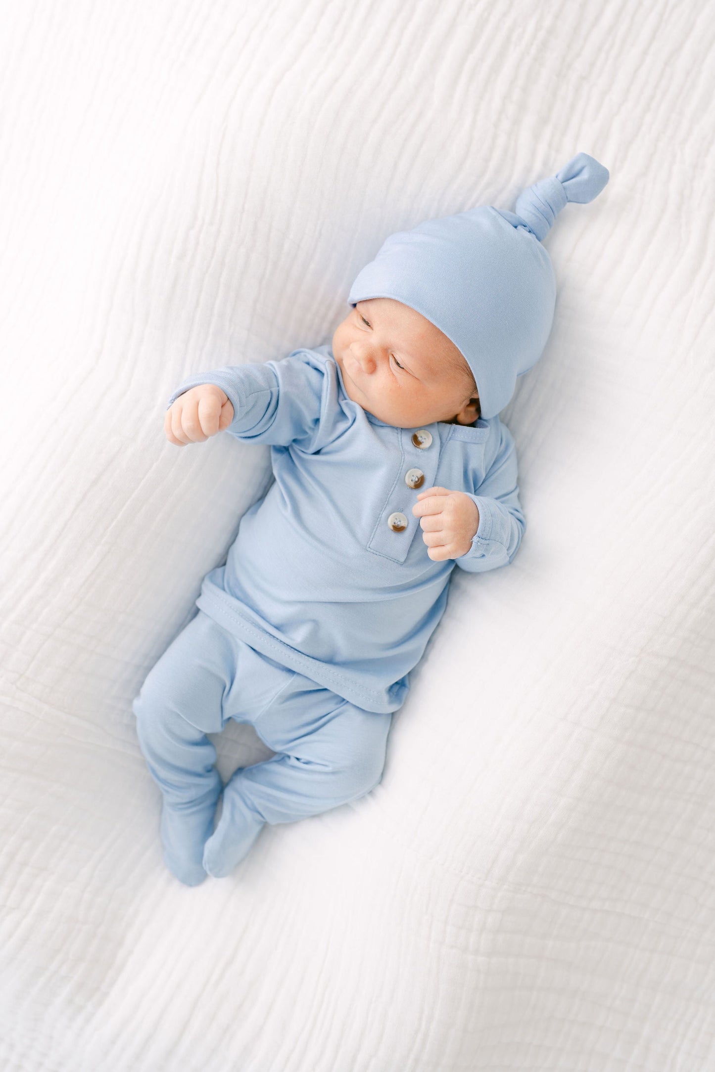 Baby Blue Baby Outfit With Hat Option