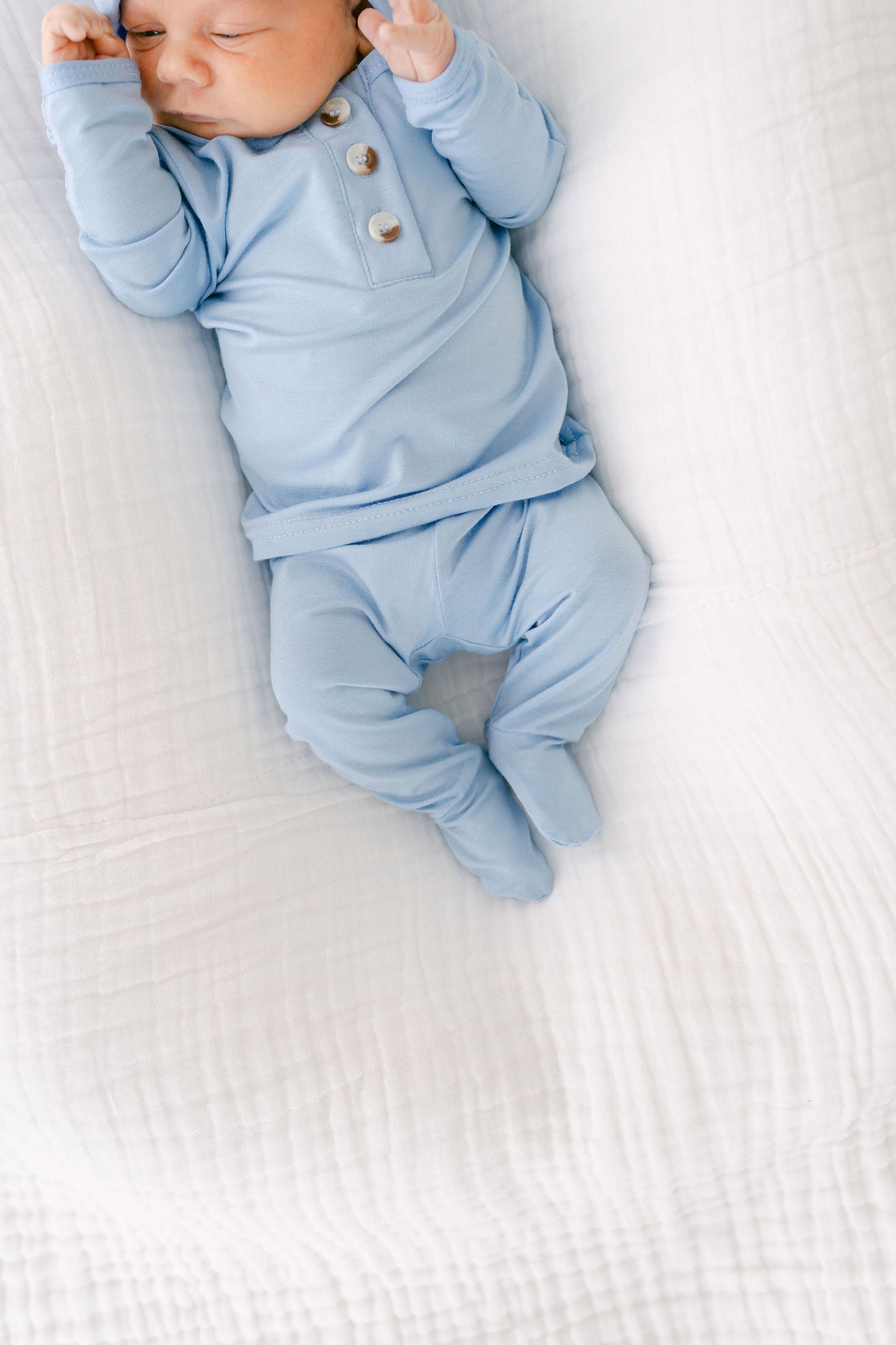Baby Blue Baby Outfit With Hat Option