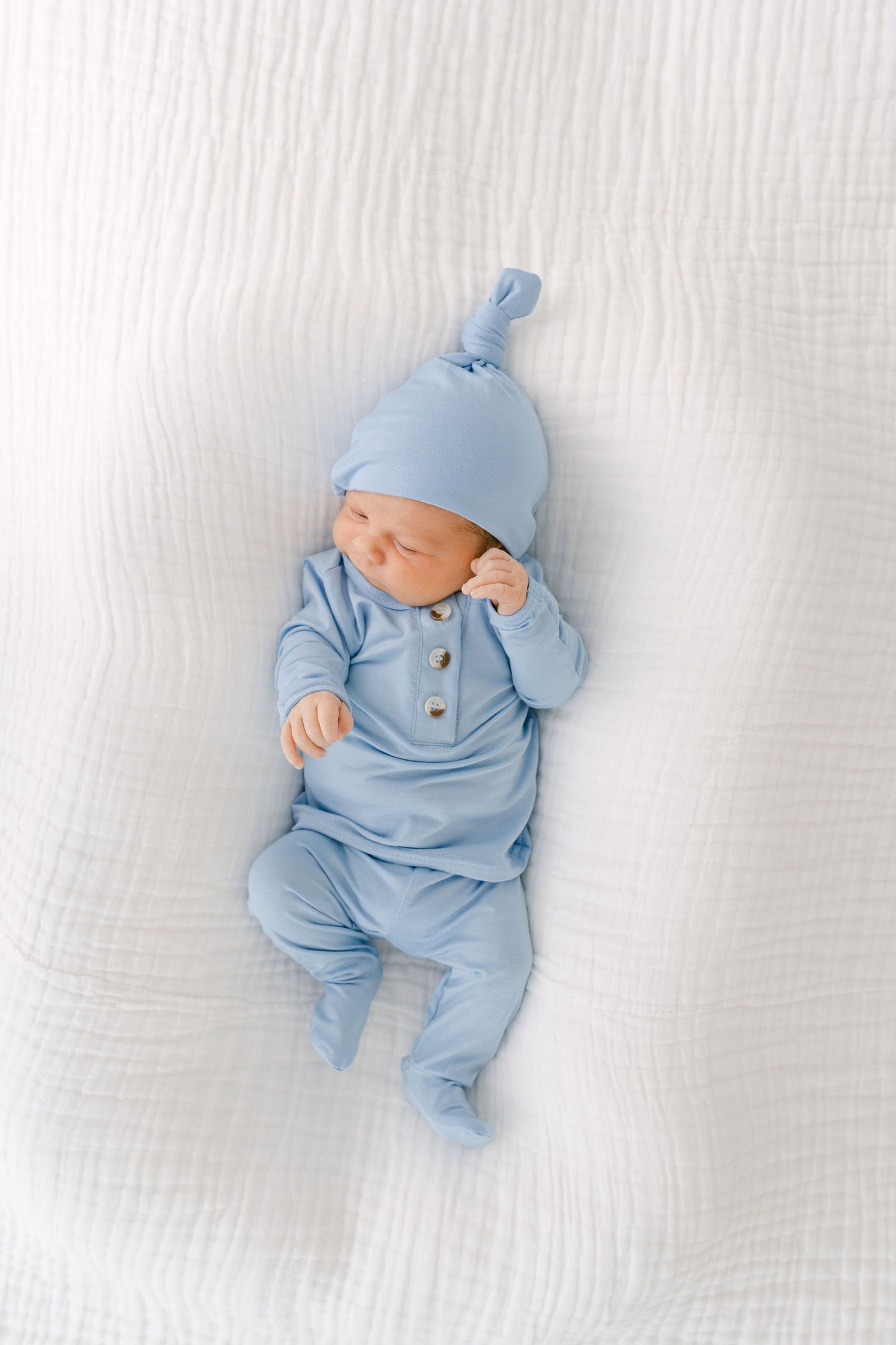 Baby Blue Baby Outfit With Hat Option
