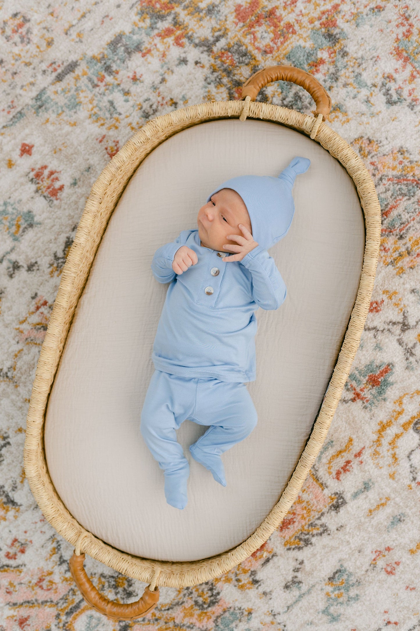 Baby Blue Baby Outfit With Hat Option