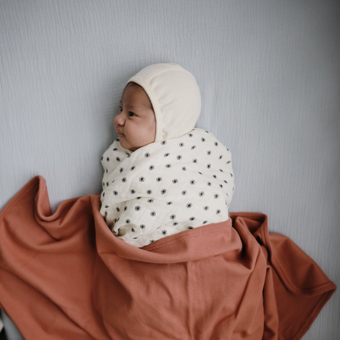 Organic Cotton Muslin Swaddle Blanket- Multiple Color Options
