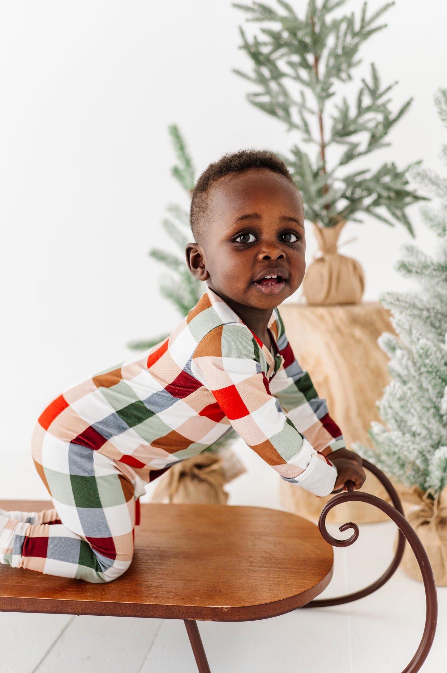 Holiday Plaid | ZIP ROMPER