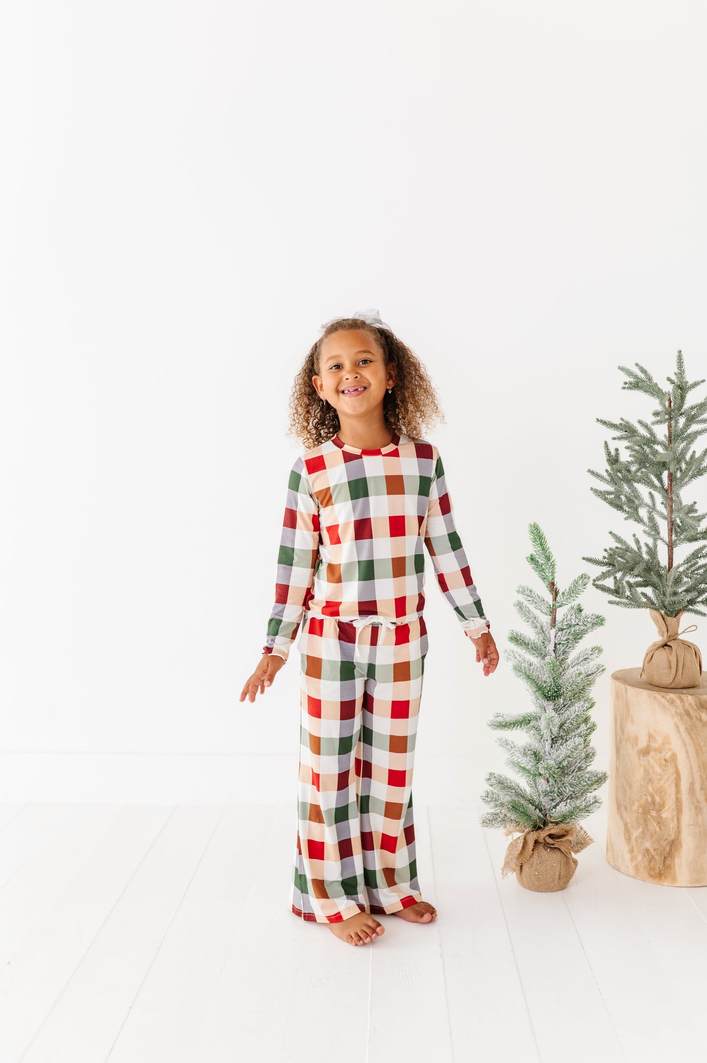 Holiday Plaid | GIRLS WIDE-LEG SET