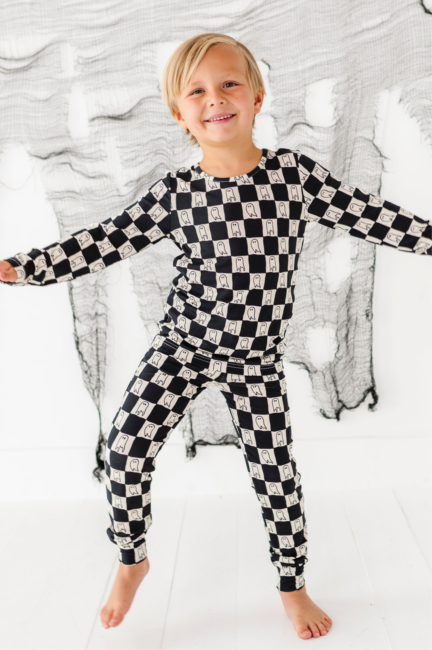 Checkered Ghost Bamboo PJ Set