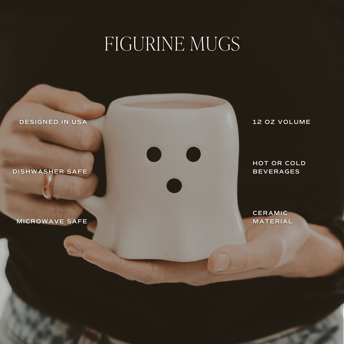Black Ghost 12oz. Figurine Coffee Mug