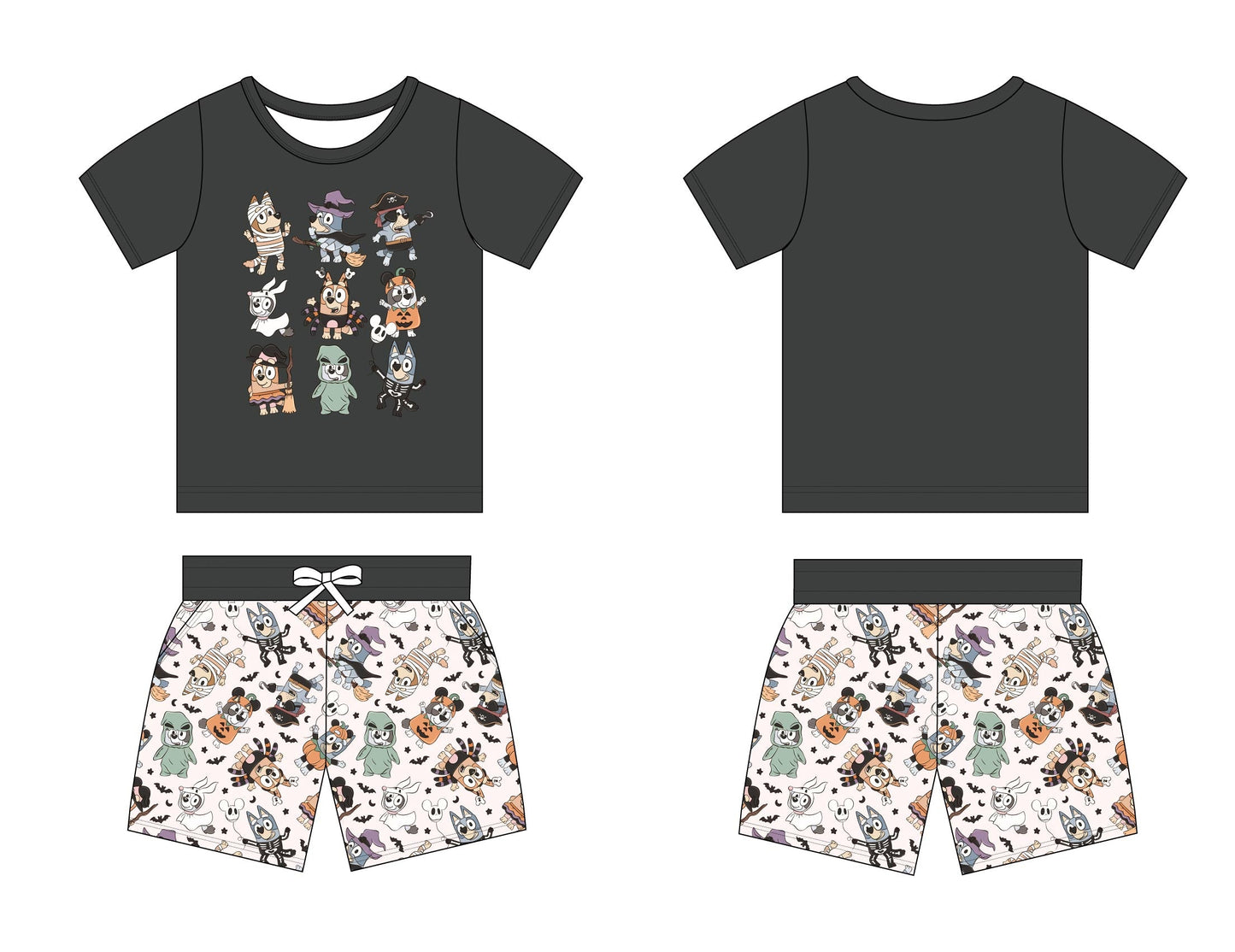 Costume Party Pocket Short Set- Black or White