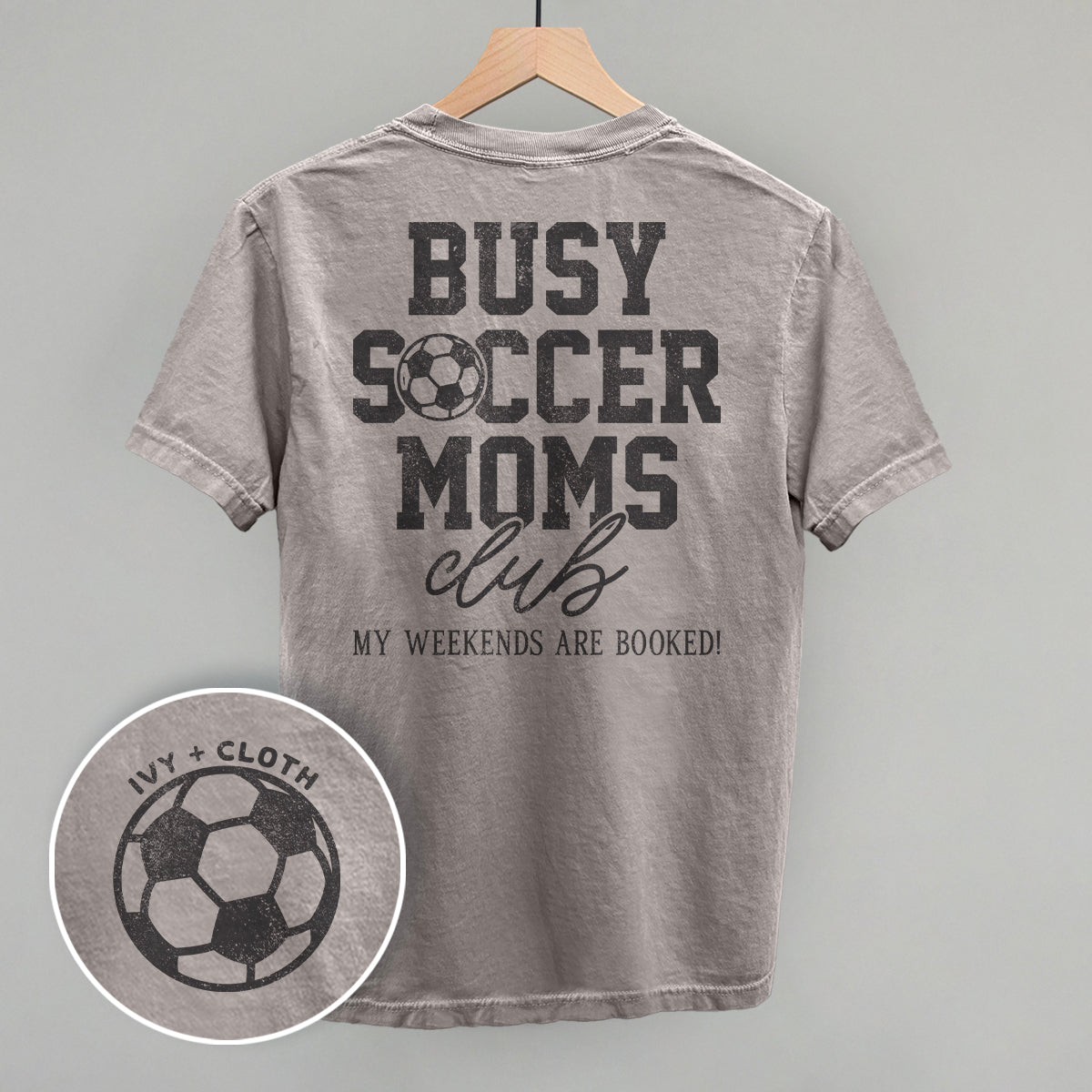 Busy Soccer Moms Club (Back Print) Tee/Sweatshirt- Multiple Options