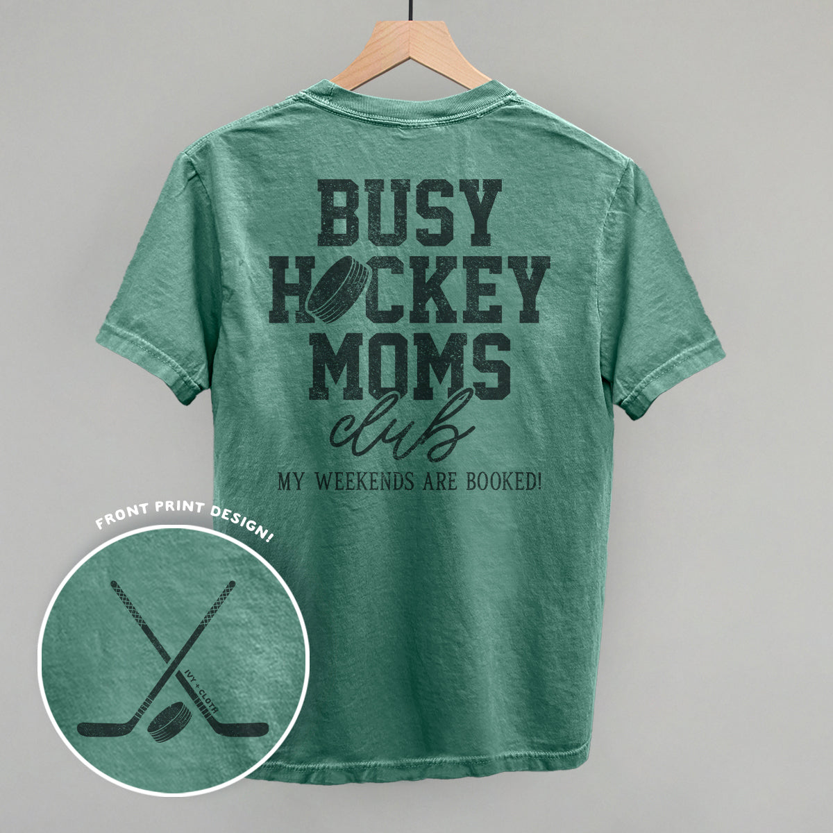 Busy Hockey Moms Club (Back Print) Tee/Sweatshirt- Multiple Options
