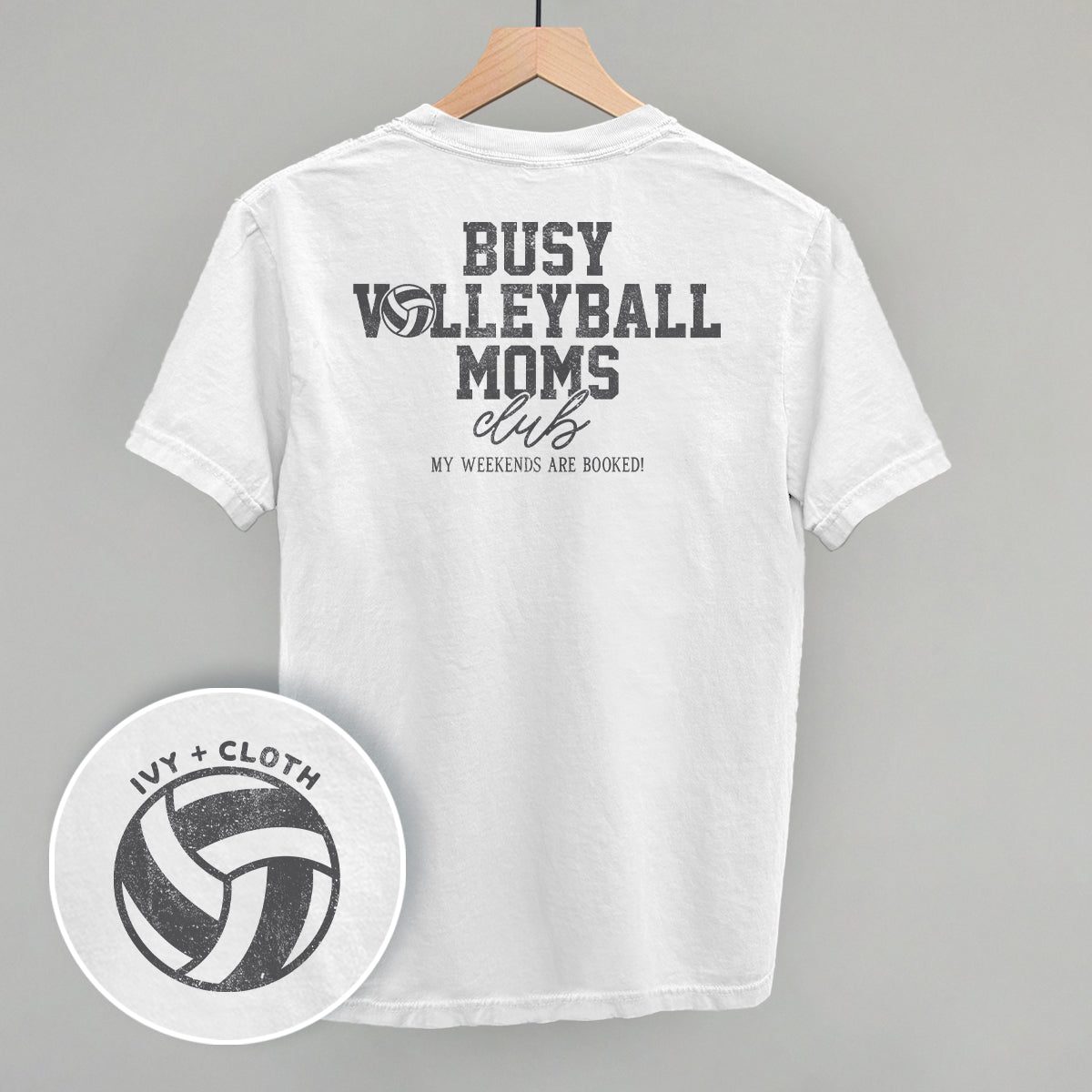 Busy Volleyball Moms Club (Back Print) Tee/Sweatshirt- Multiple Options