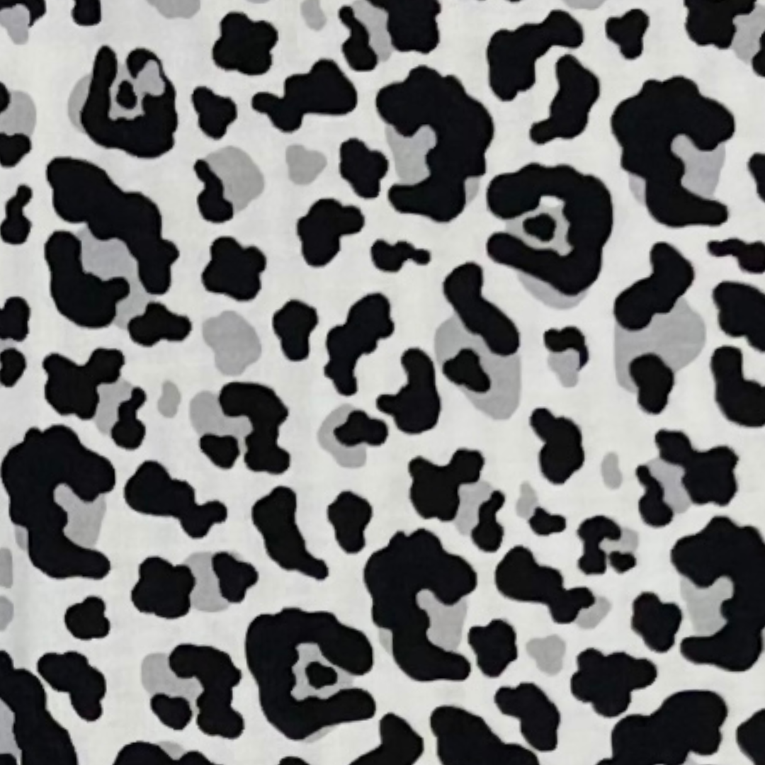 Two-Tone Leopard Print Convertible Ruffle Zippy